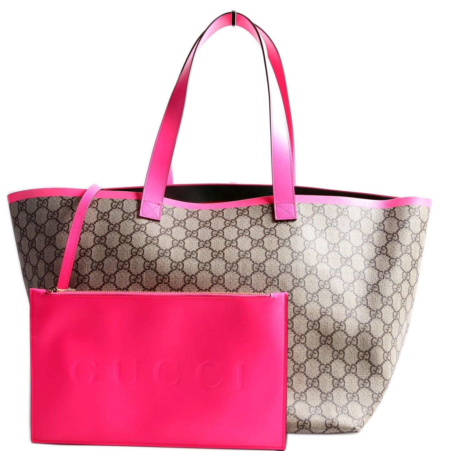 Gucci 792529 GG Supreme TotiMedium Tote Pink Bag