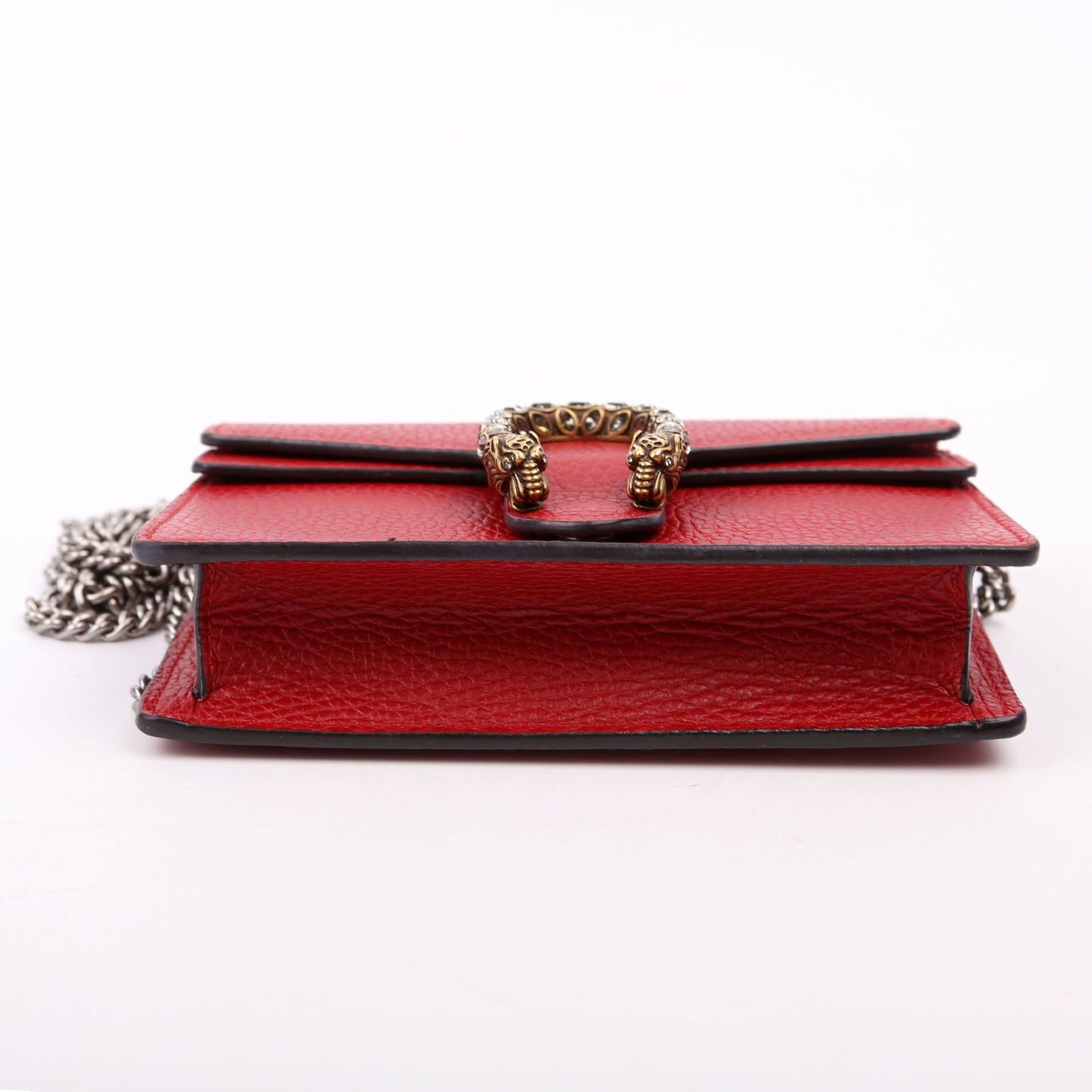 Gucci 476432 Dionysus Leather Super Mini Red Bag