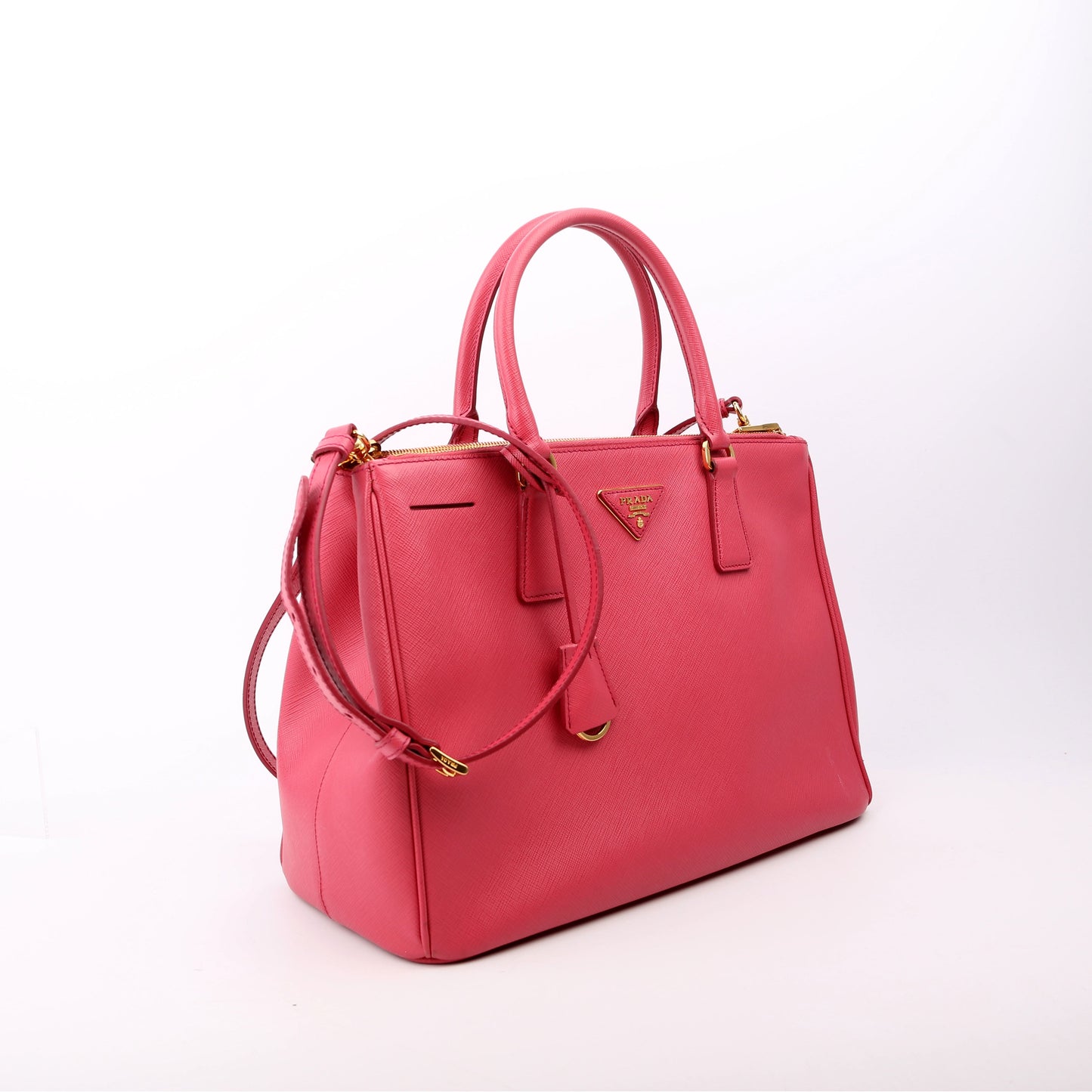 Prada Saffiano Galleria Medium Pink Bag - Style 2
