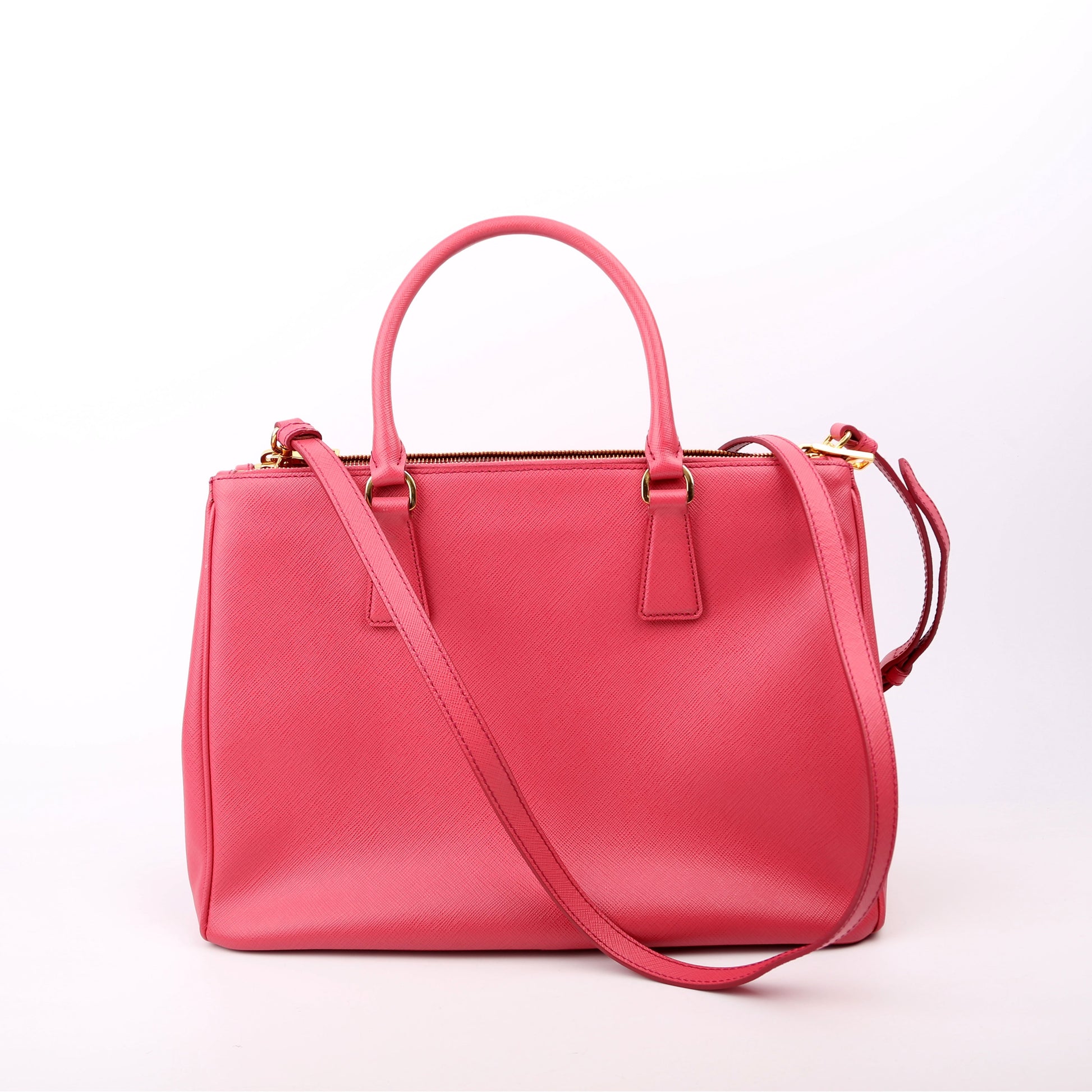 Prada Saffiano Galleria Medium Pink Bag - Style 2