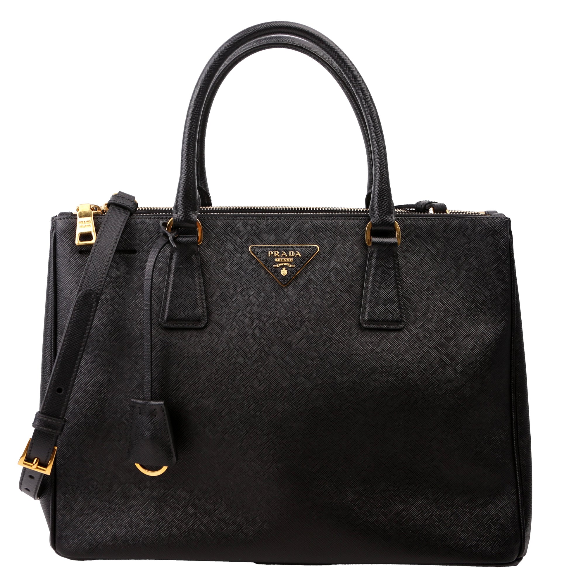 Prada Saffiano Galleria Medium Black Bag