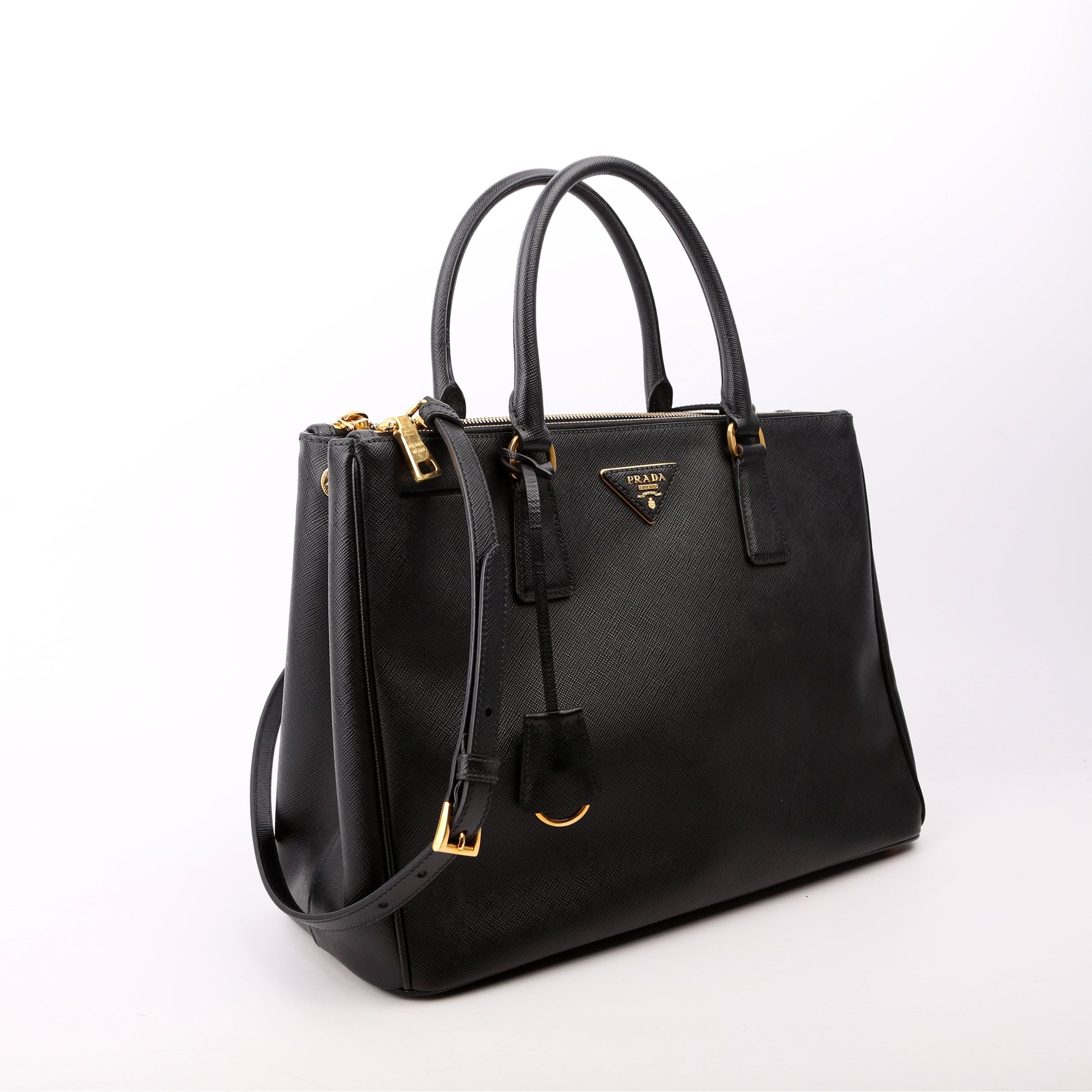 Prada Saffiano Galleria Medium Black Bag