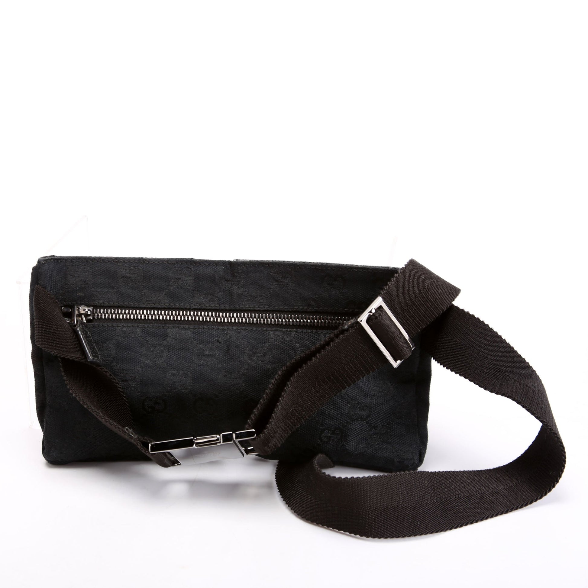 Gucci 162962 GG Canvas Mini Waist Black Bag