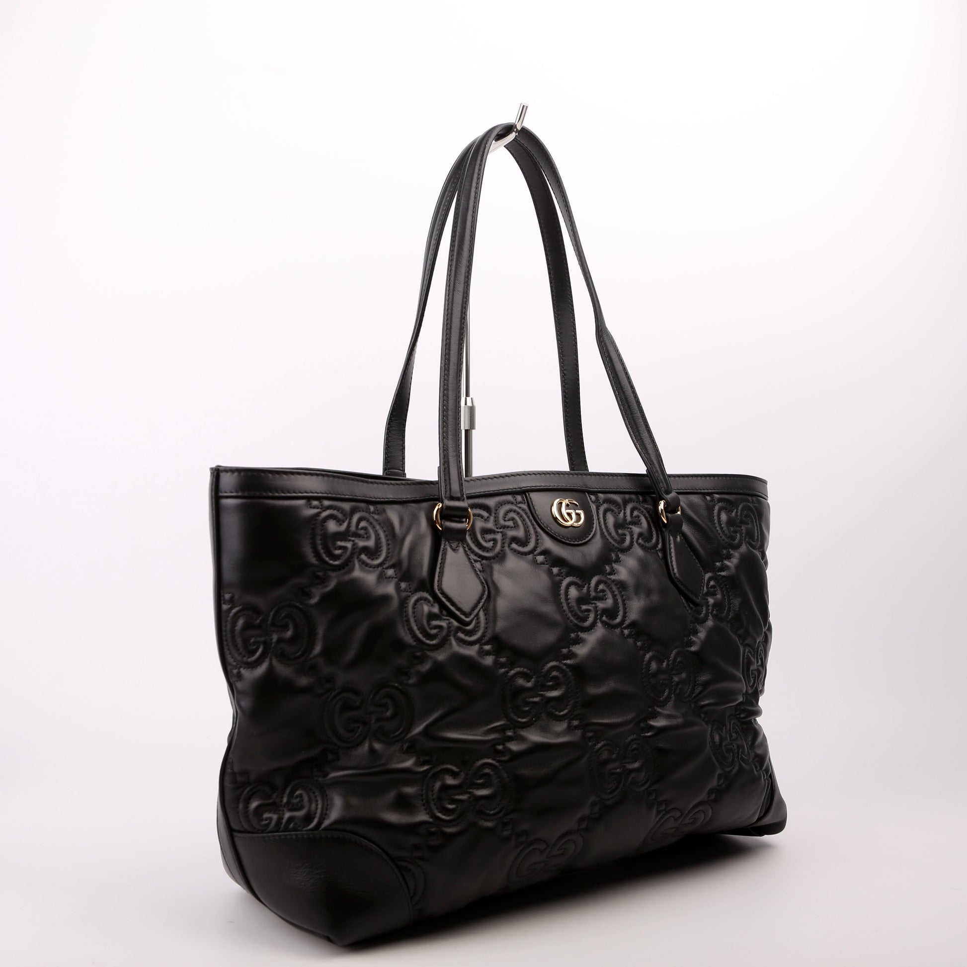Gucci 631685 GG Matelasse Ophidia Tote Black Bag