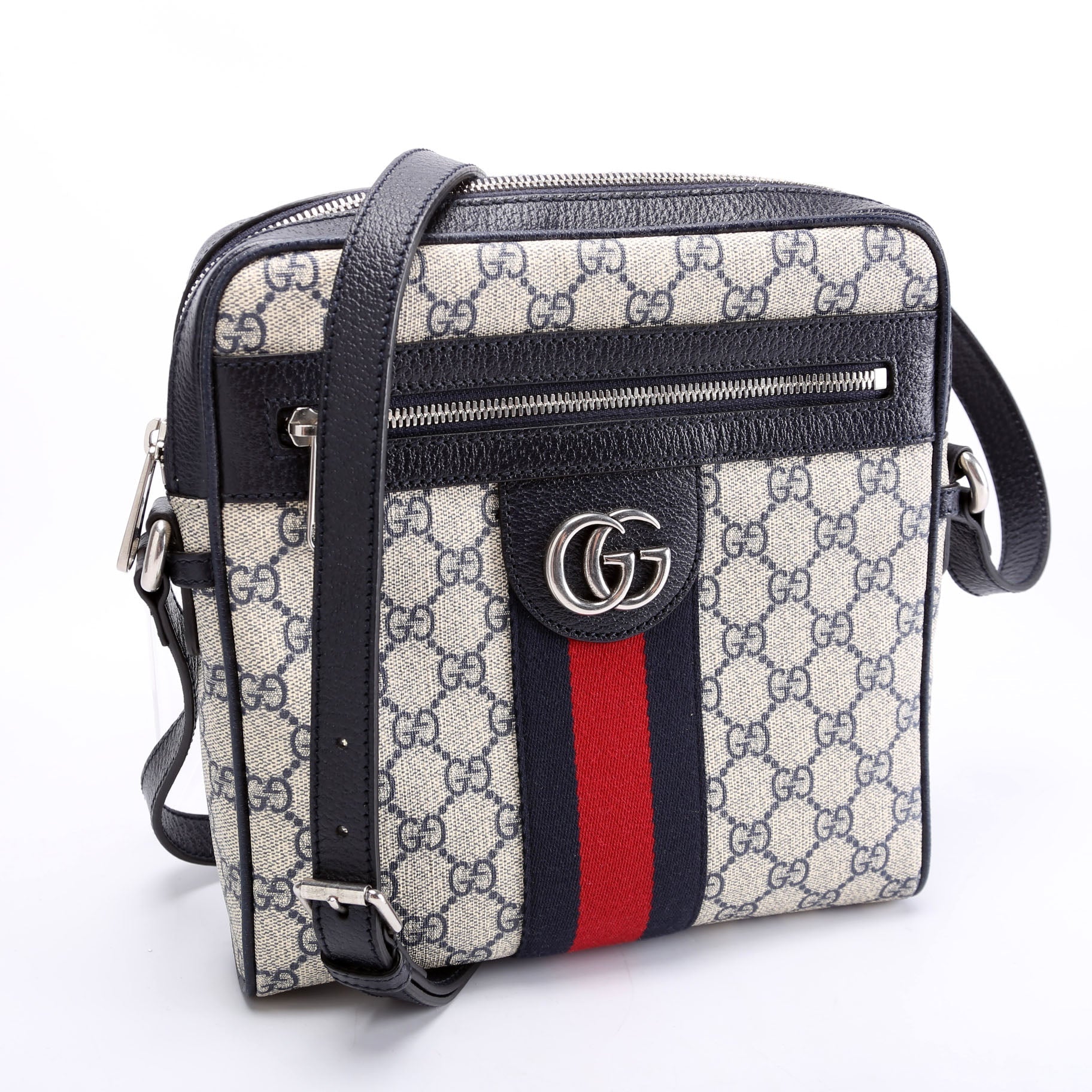 Gucci 547926 Ophidia Messenger Navy/Beige Bag