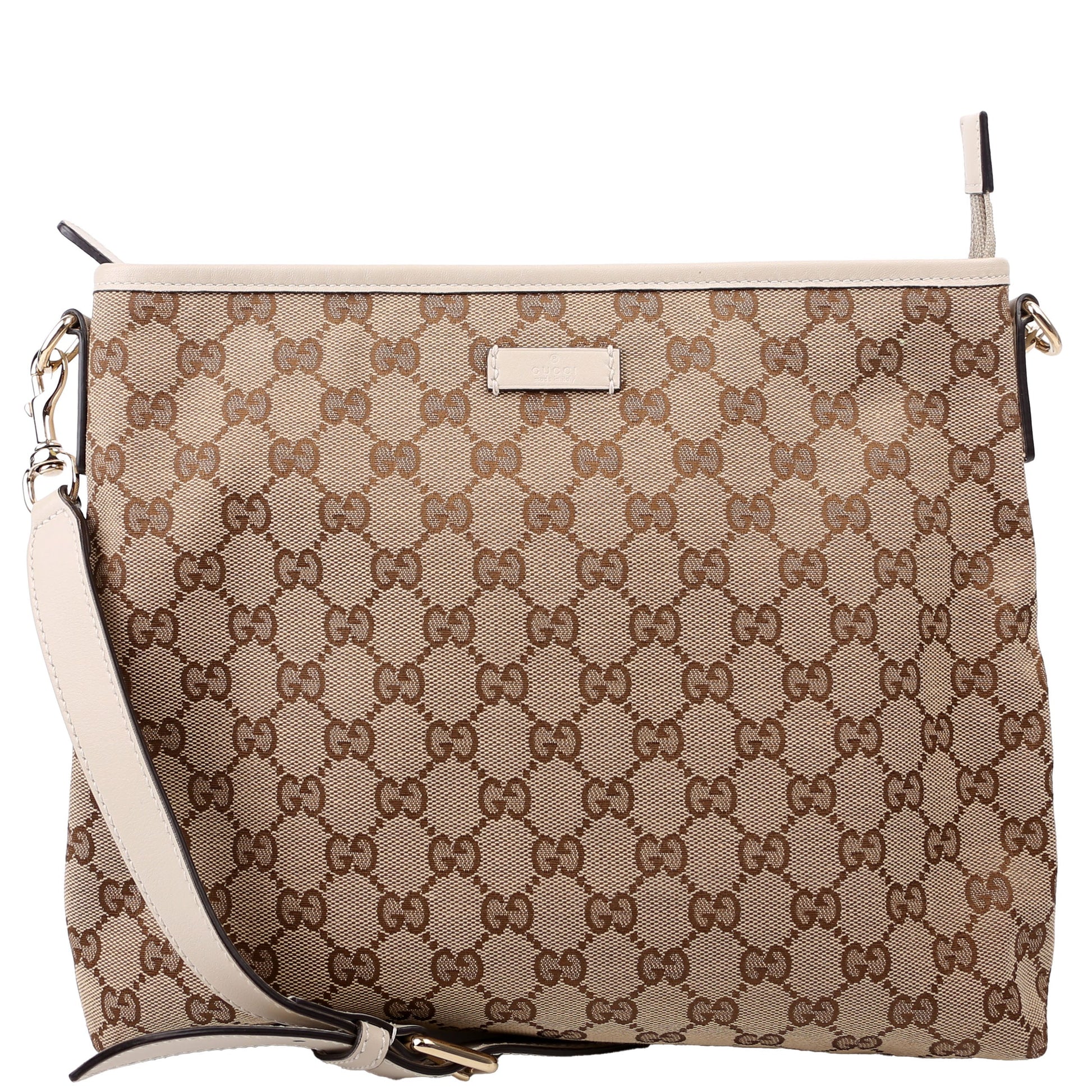 Gucci 388924 GG Canvas Crossbody White Bag