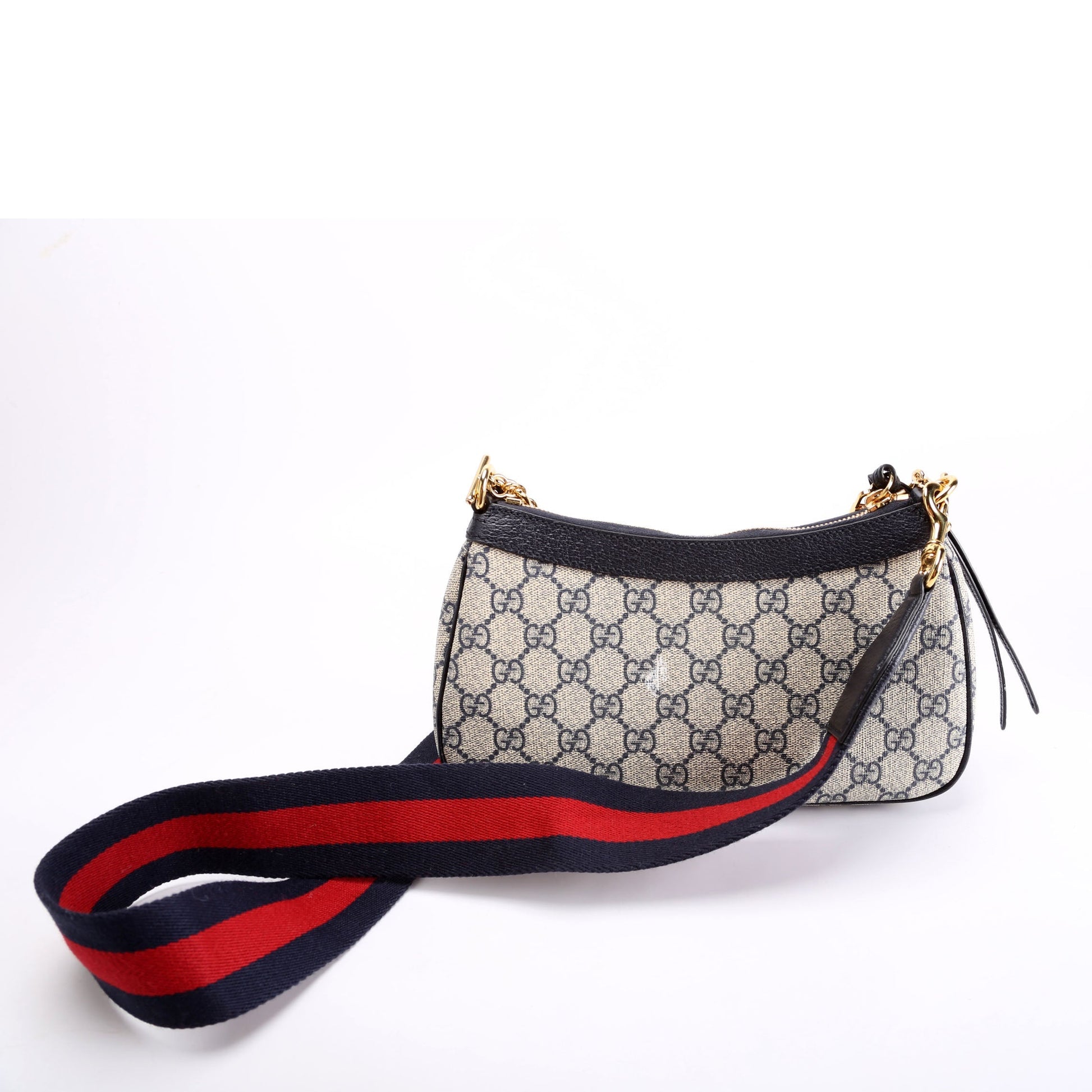 Gucci 735132 GG Supreme Small HandNavy Bag