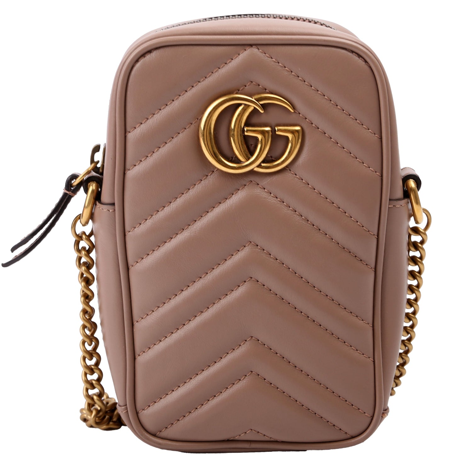 Gucci 598597 GG Marmont Mini Nude Bag