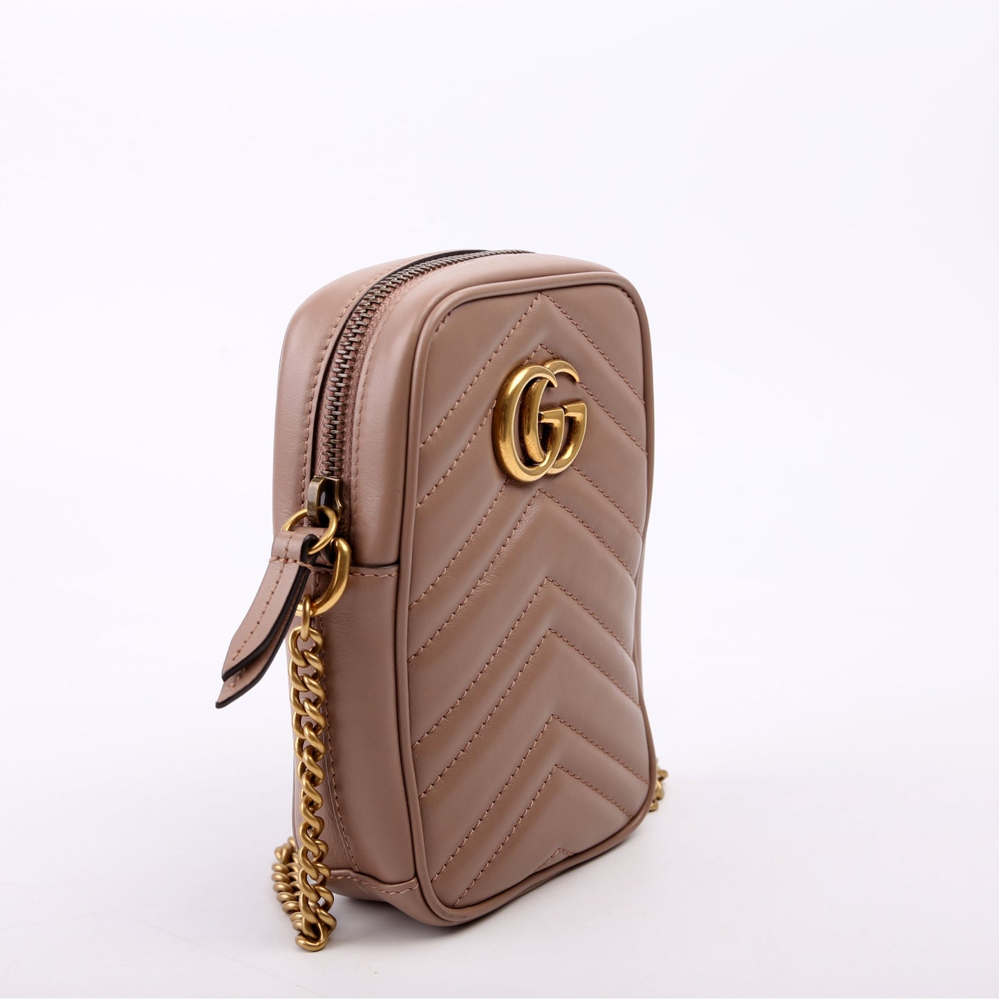 Gucci 598597 GG Marmont Mini Nude Bag