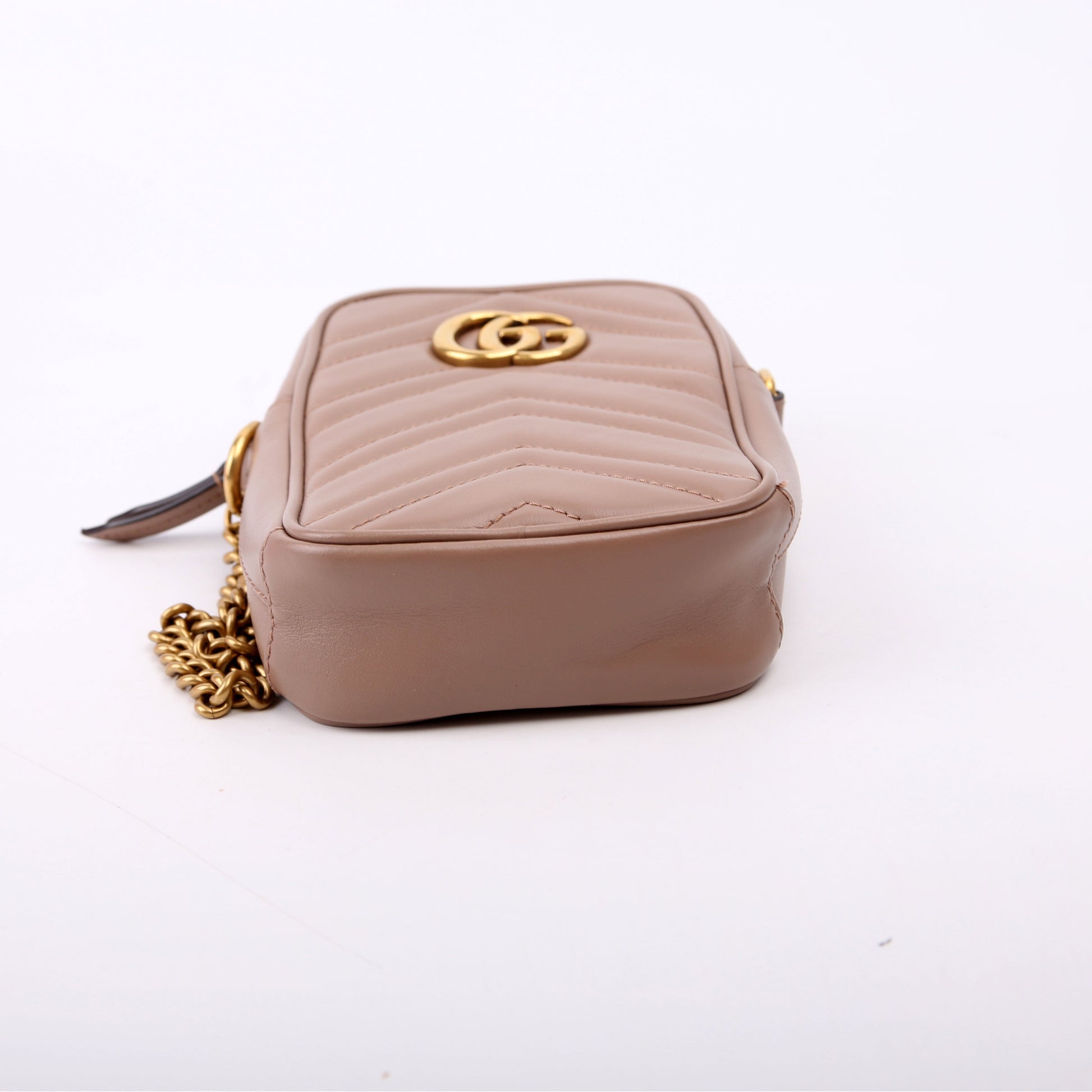 Gucci 598597 GG Marmont Mini Nude Bag
