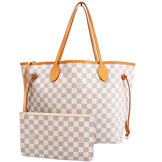 Louis Vuitton Neverfull With Wallet MM Damier Azur
