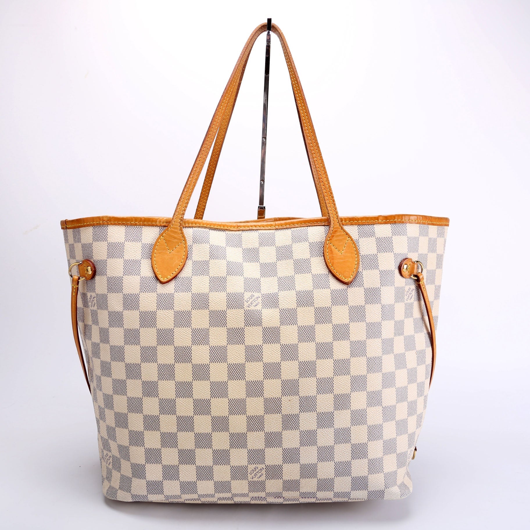 Louis Vuitton Neverfull With Wallet MM Damier Azur