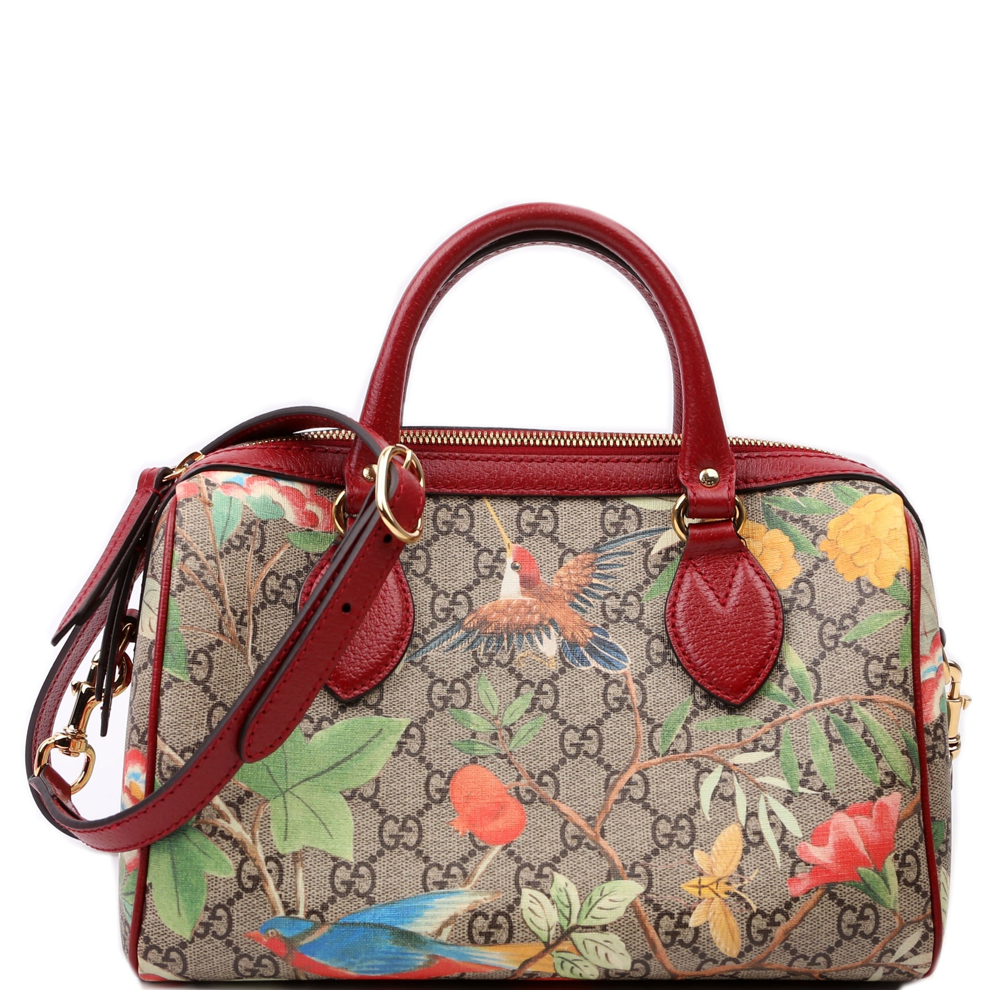 Gucci 409529 GG Tian Boston Small Red/Multicolor Bag