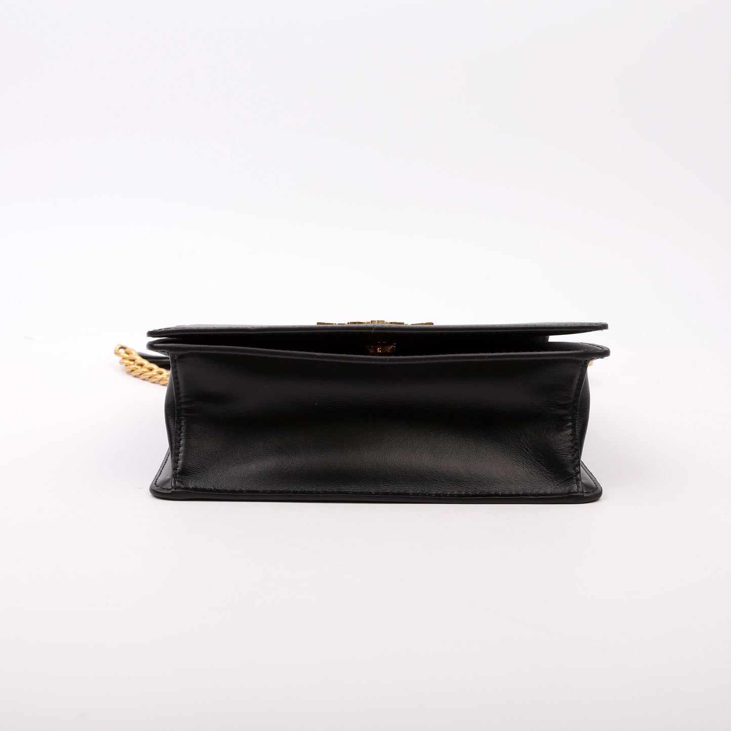 Prada 1BD133 Saffiano Chain Crossbody Black Bag