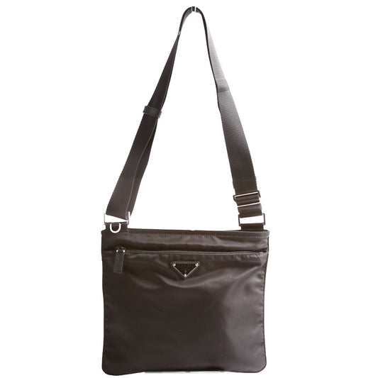 Prada 1BH978 Re-nylon/Saffiano Shoulder Black Bag