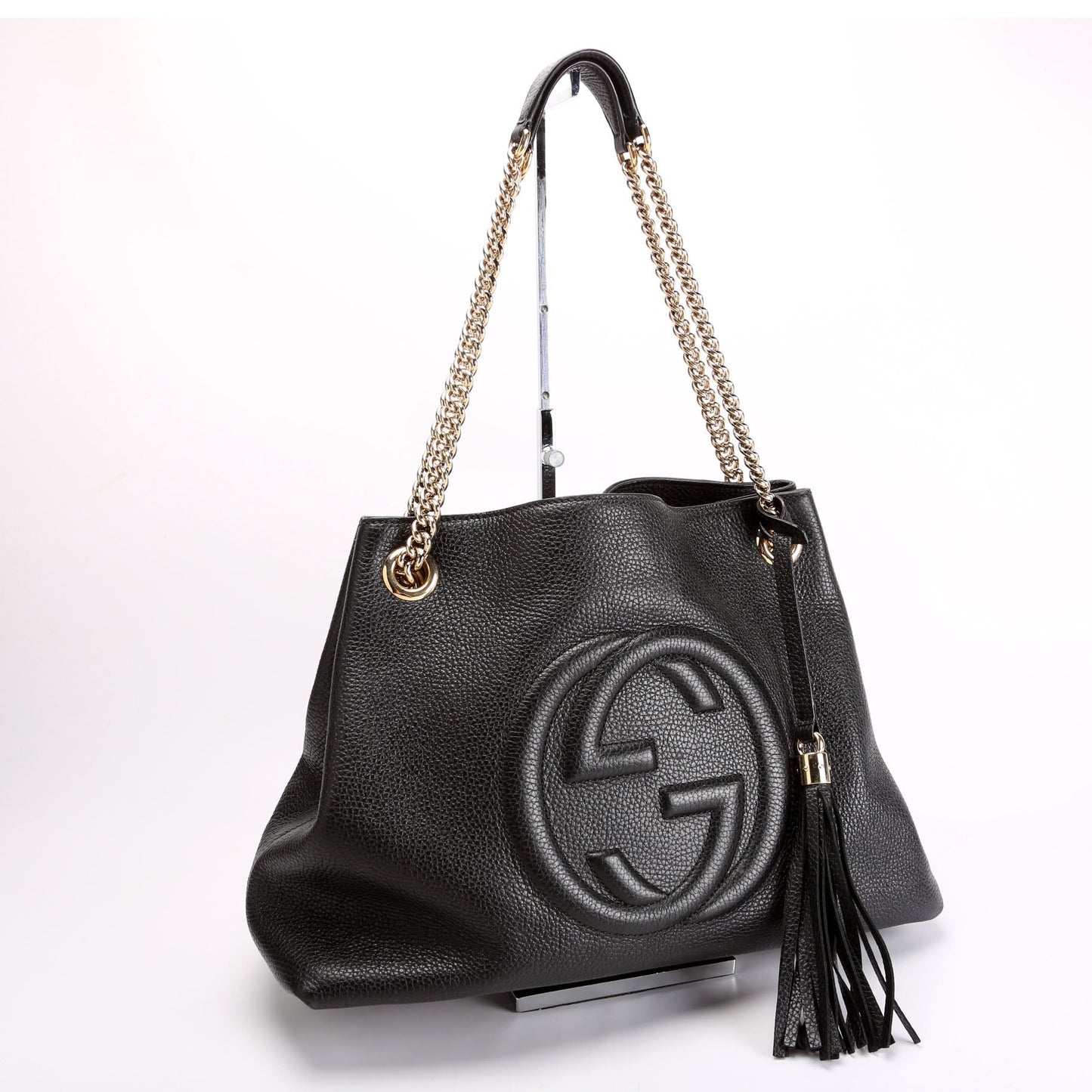 Gucci 536196 Soho Chain Tote Newer Black Bag