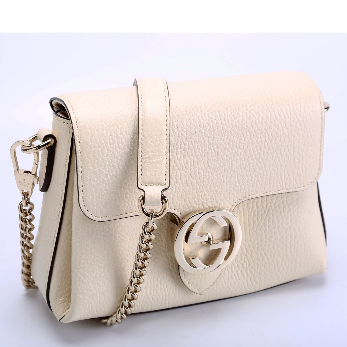 Gucci 607720 Interlock Small Crossbody Cream Bag