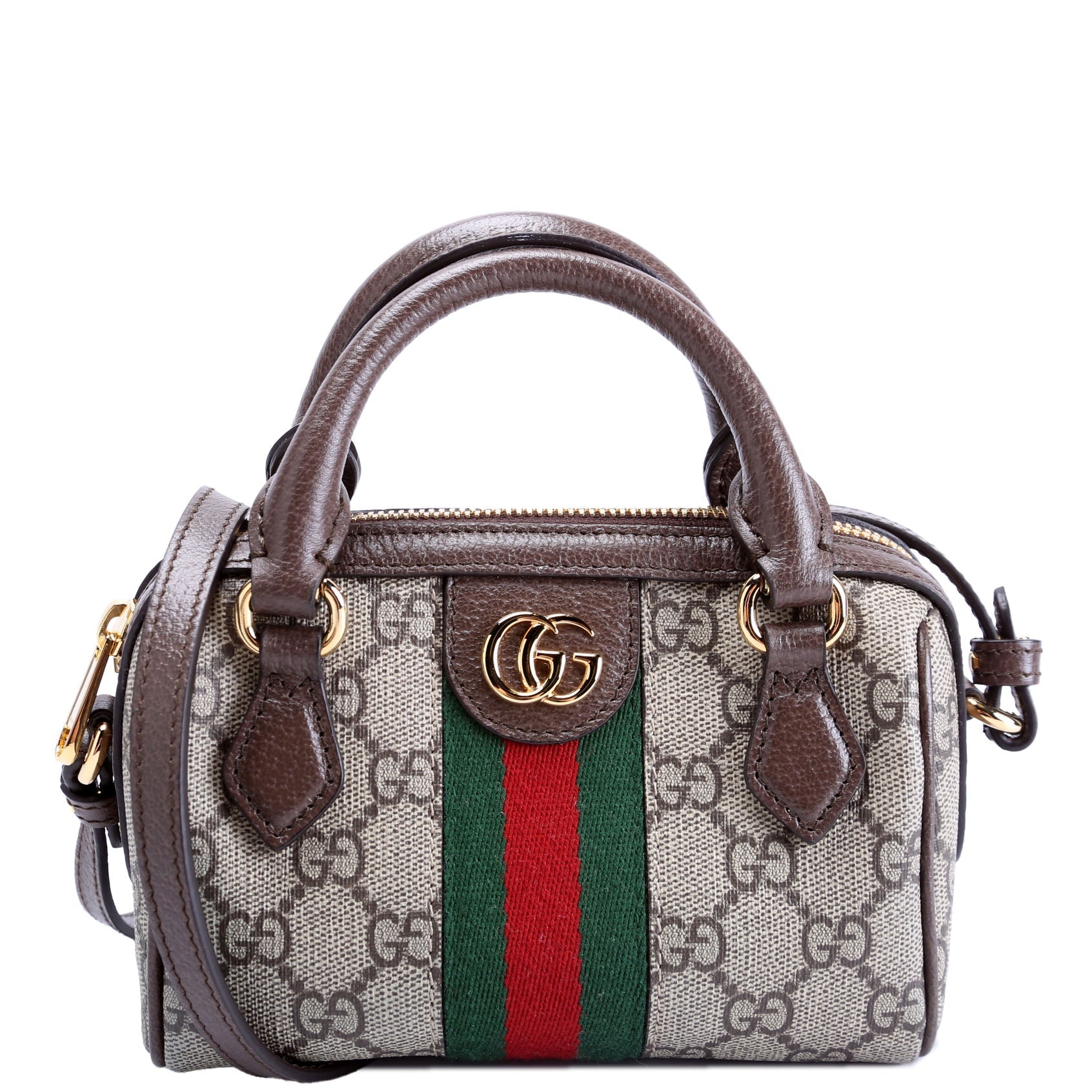 Gucci 781490 GG Supreme Ophidia Boston Brown Bag