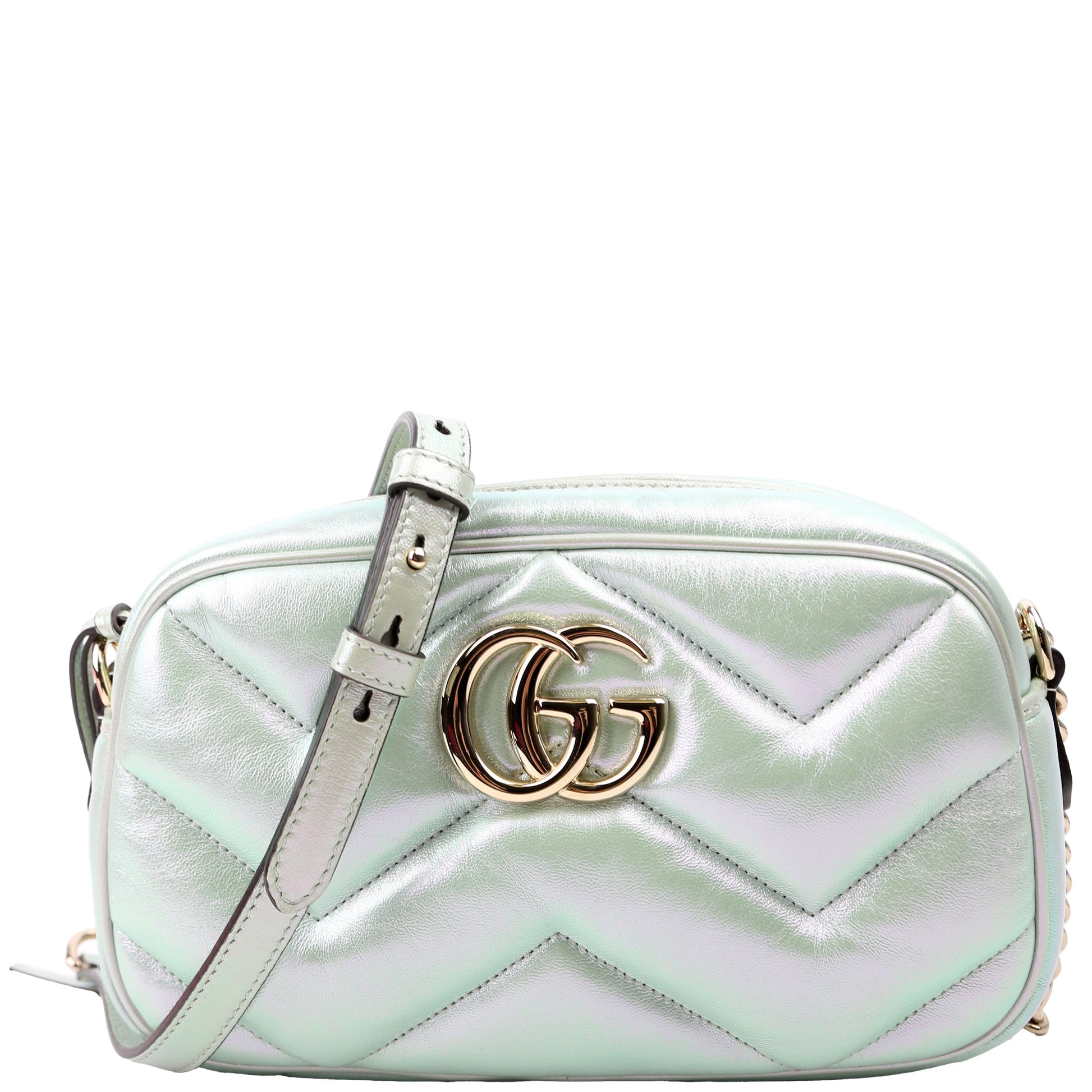 Gucci 447632 Marmont Small Leather Camera Iridescent Bag