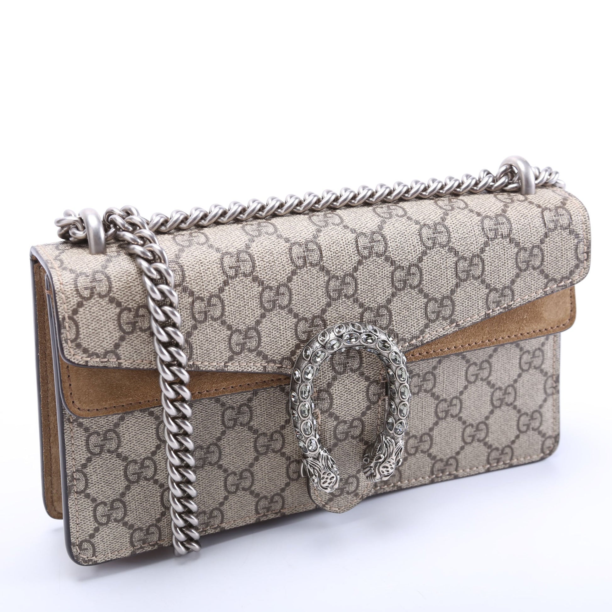 Gucci 499623 Dionysus Small GG Supreme Tan Bag