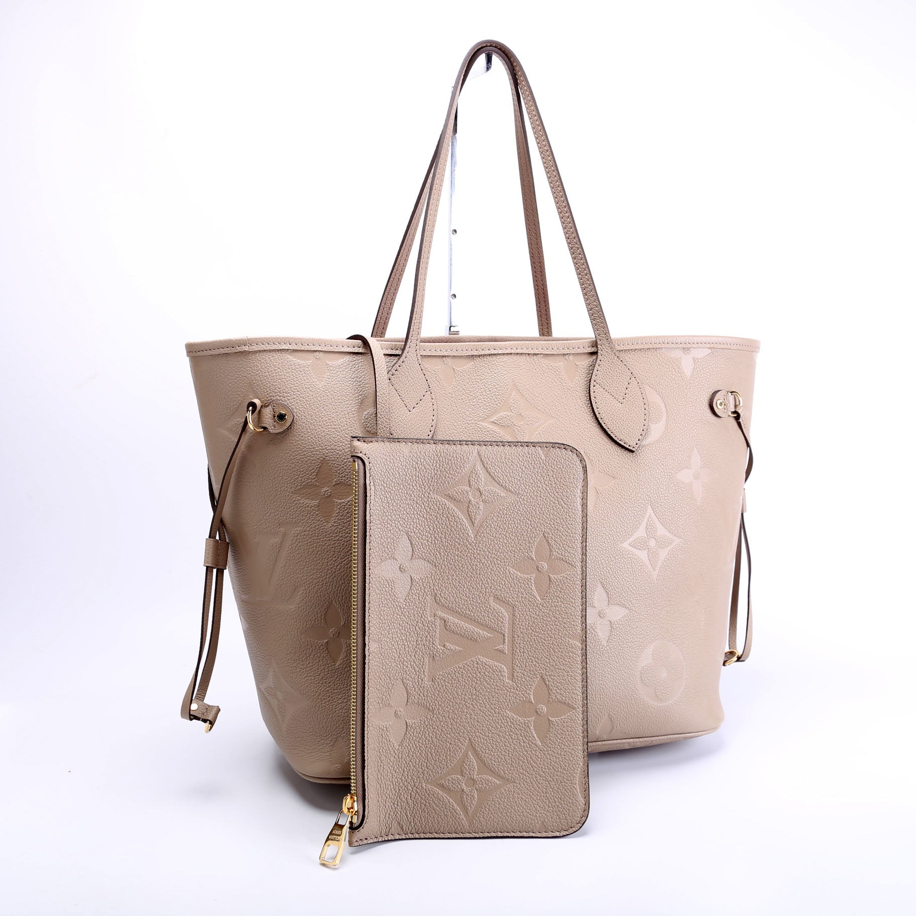 Louis Vuitton Neverfull With Wallet MM Empreinte Turtle Dove