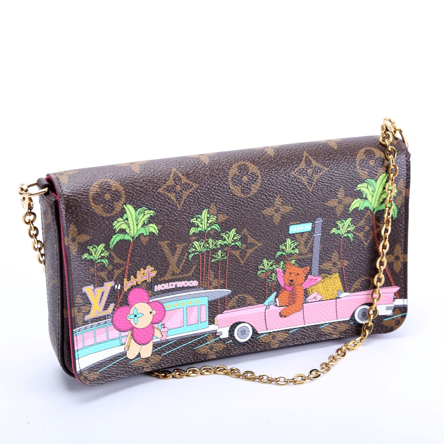 Louis Vuitton Pochette Felicie 2021 XMAS Animation Hollywood Monogram