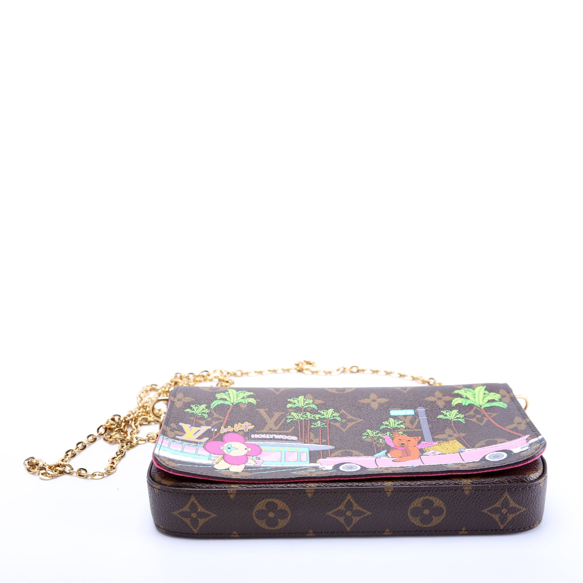 Louis Vuitton Pochette Felicie 2021 XMAS Animation Hollywood Monogram
