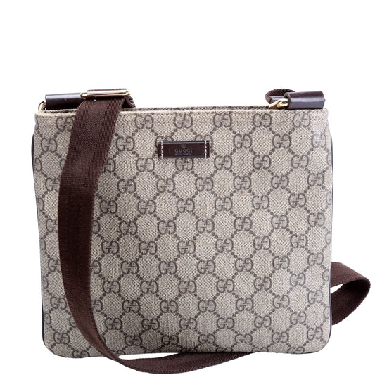 Gucci 201538 GG Super Flat Messenger Bag