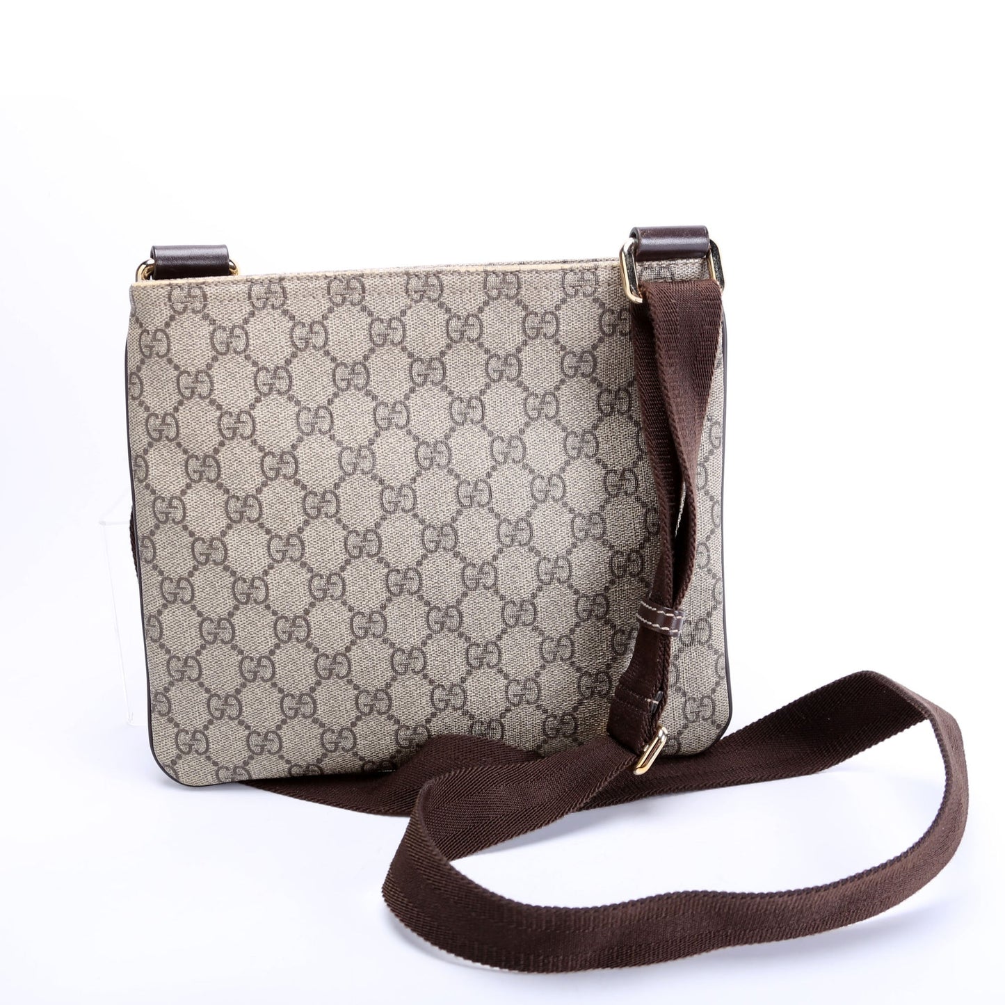 Gucci 201538 GG Super Flat Messenger Bag