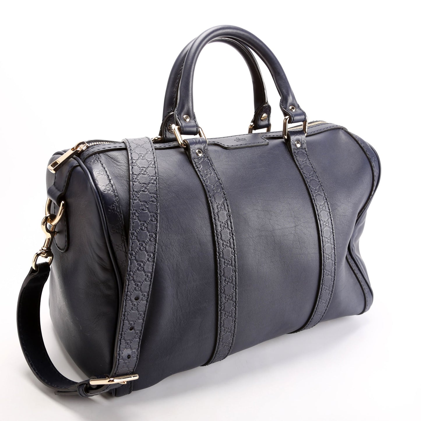 Gucci 247205 Boston Micro Navy Bag