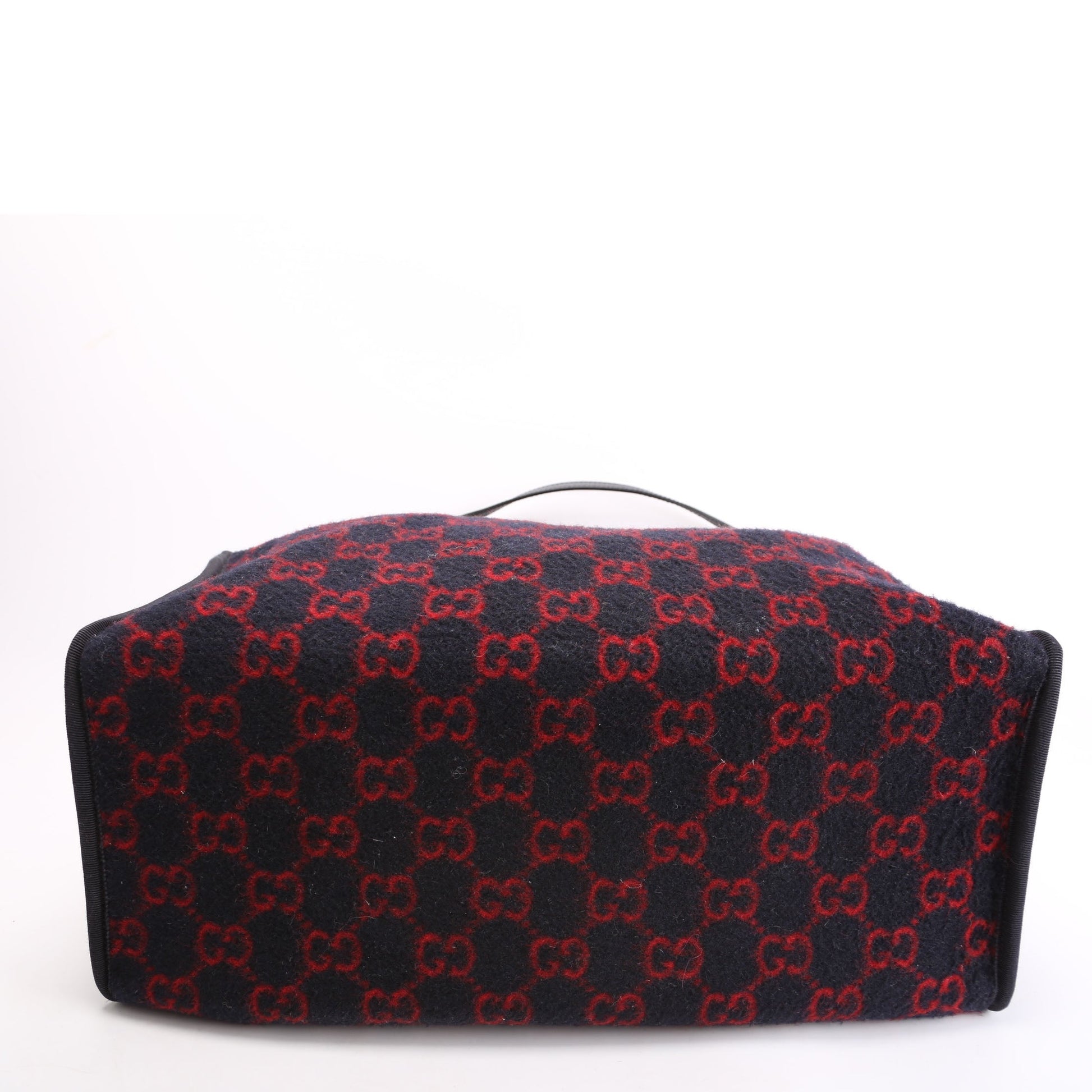 Gucci 598169 GG Wool Tote Navy Bag
