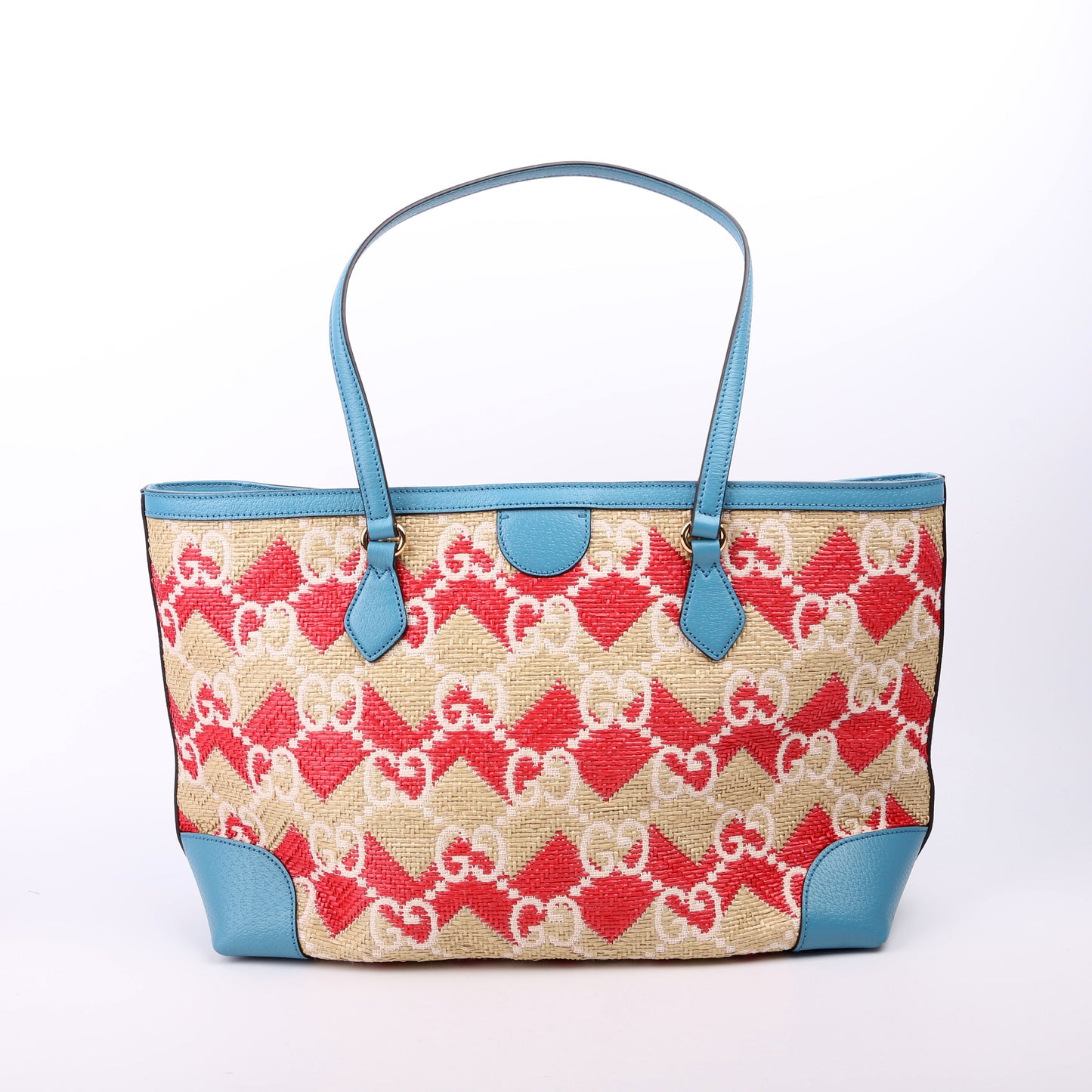Gucci 631685 GG Raffia Ophidia Tote Bag