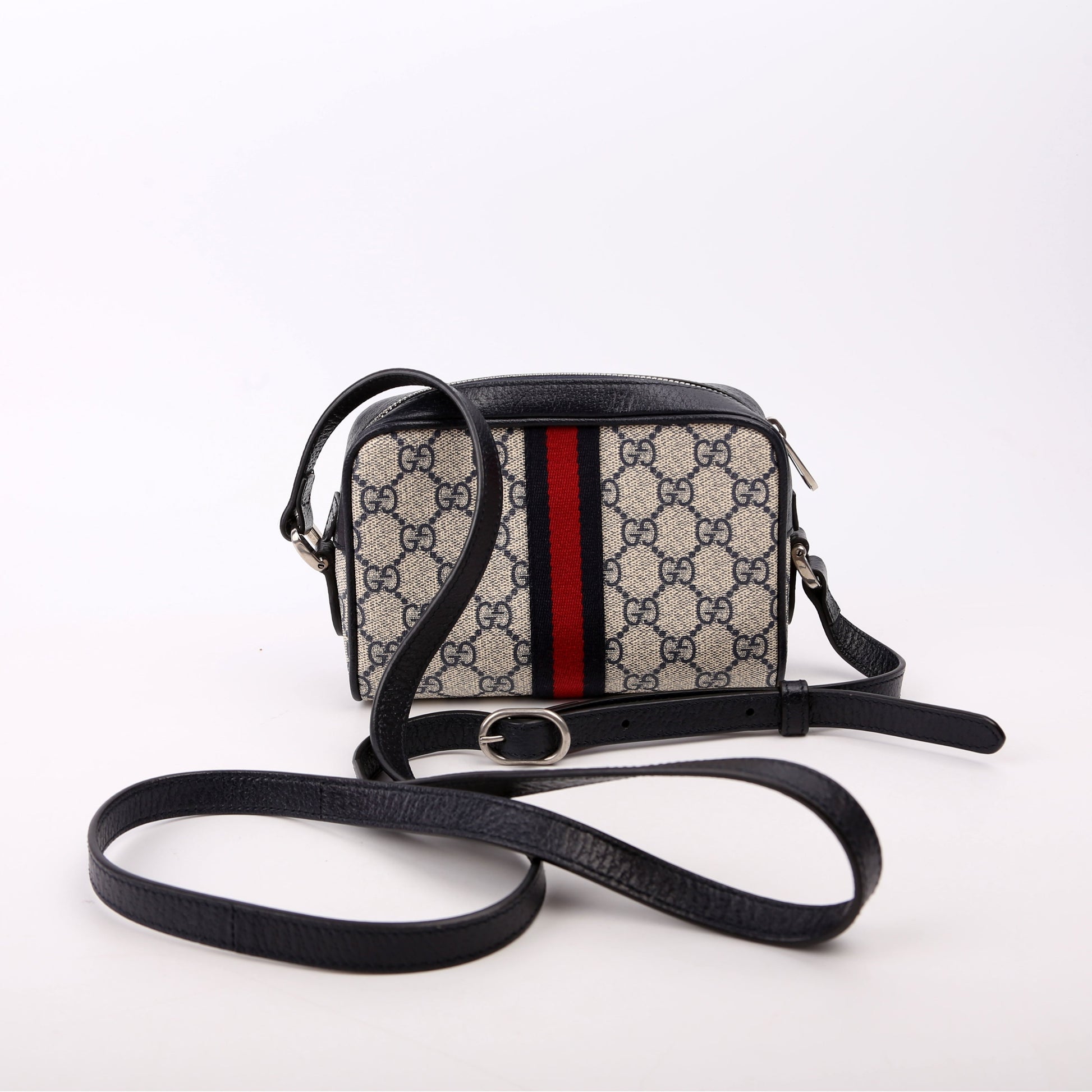 Gucci 517350 GG Supreme Mini Ophidia Navy Bag