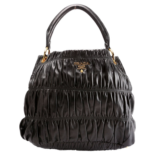 Prada BR4730 Nappa Guafre Hobo Black Bag