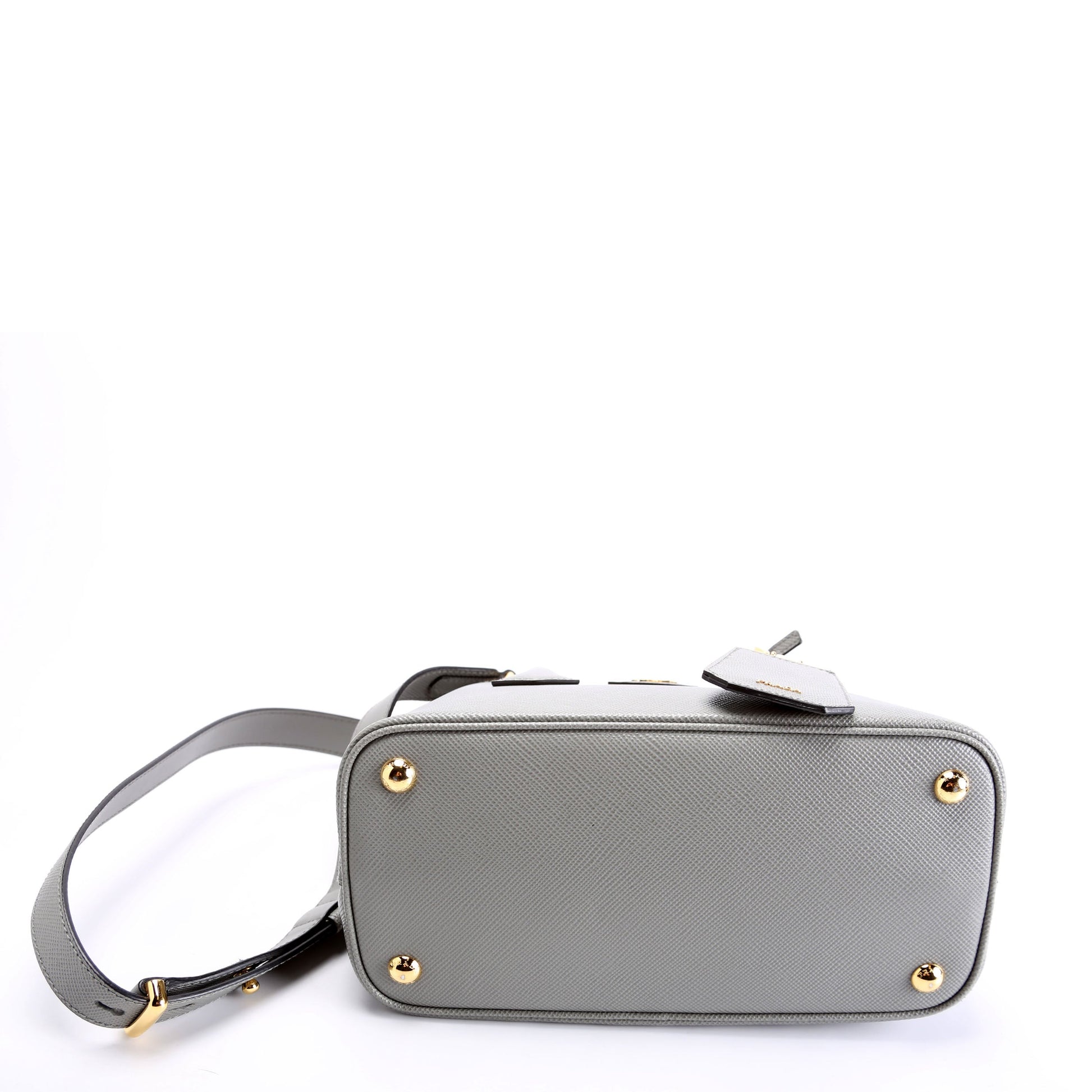 Prada 1BG443 Small Double Saffiano Grey Bag