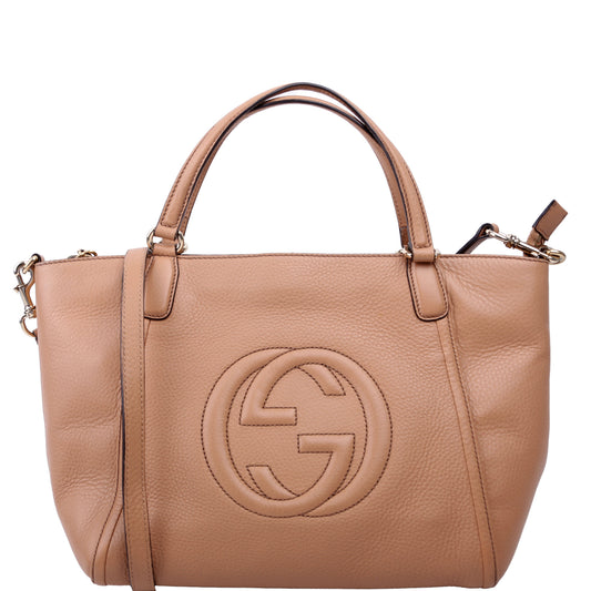 Gucci 369176 Soho Crossbody Tan Bag