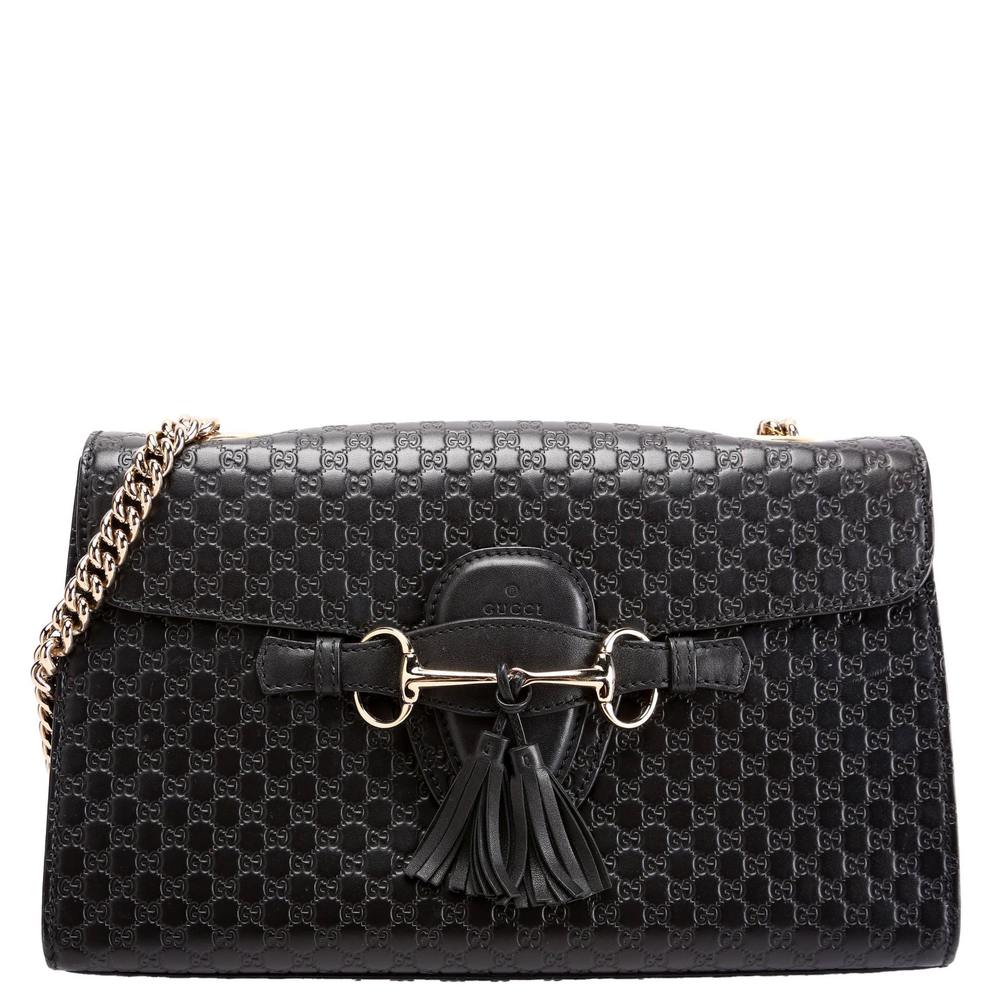 Gucci 449635 Emily Micro Medium Chain Black Bag