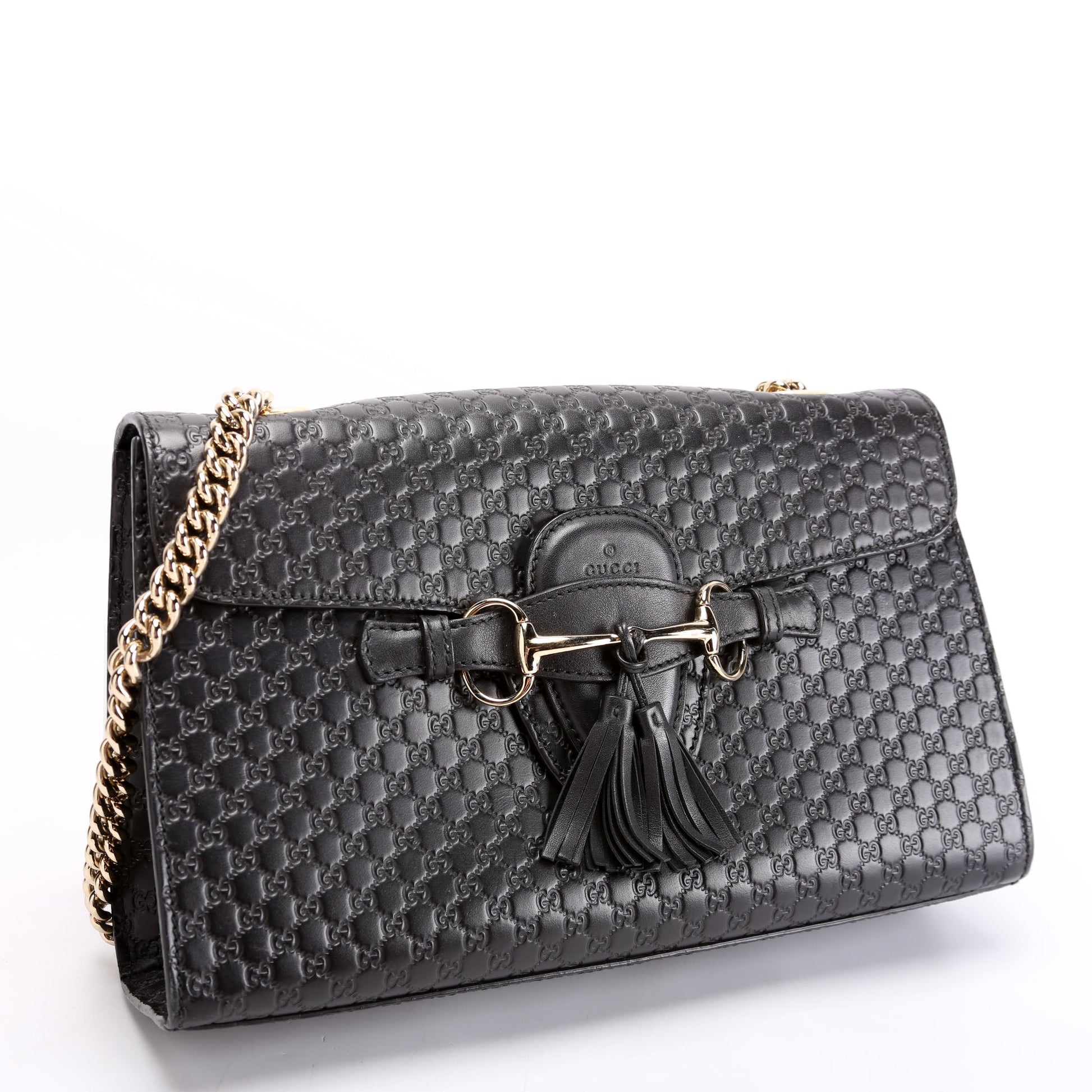 Gucci 449635 Emily Micro Medium Chain Black Bag