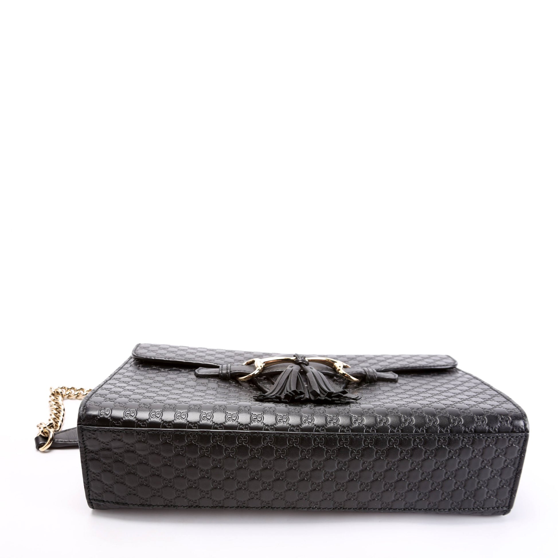 Gucci 449635 Emily Micro Medium Chain Black Bag