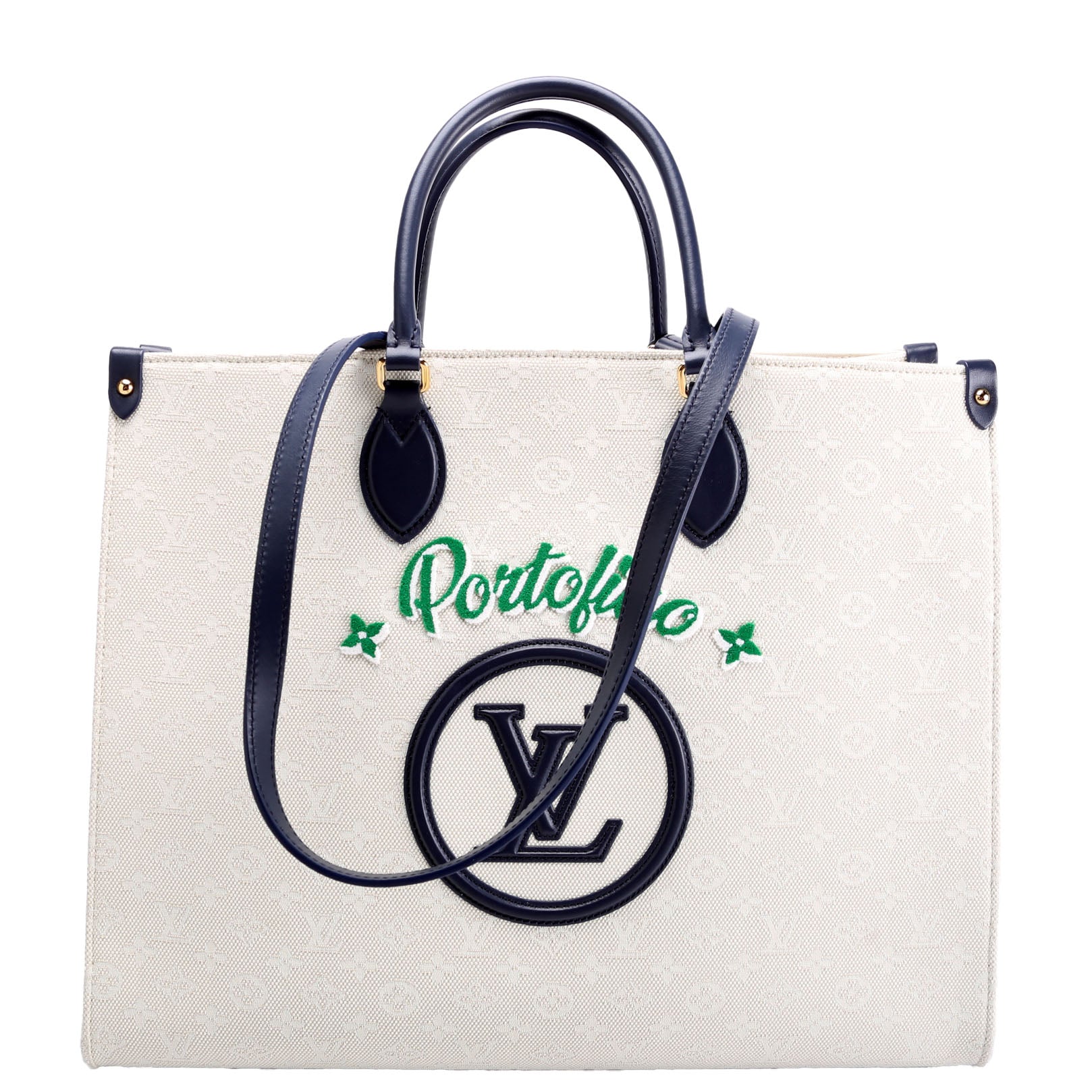 Louis Vuitton ONTHEGO GM Jacquard Embroidered Tufted Monogram Portofino