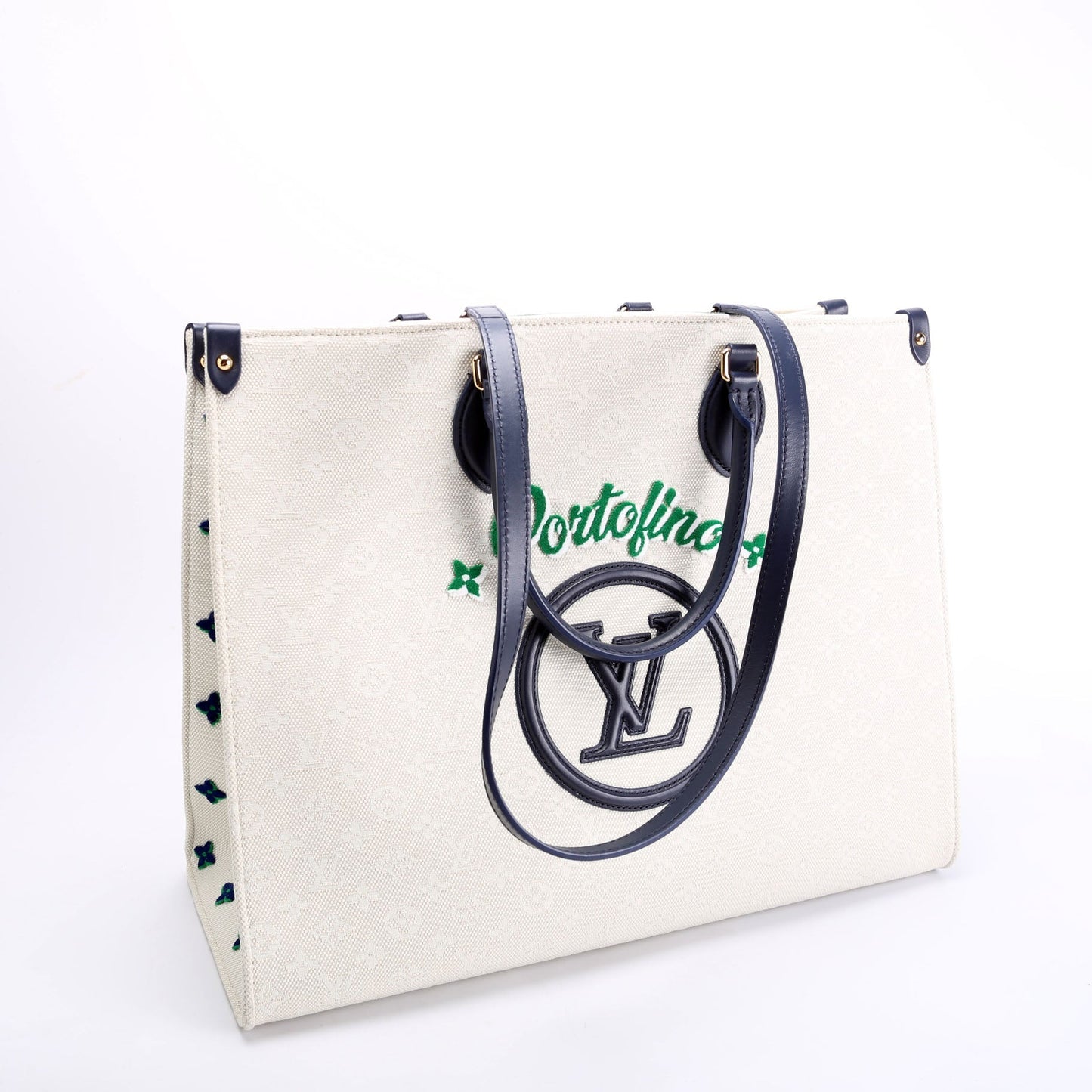 Louis Vuitton ONTHEGO GM Jacquard Embroidered Tufted Monogram Portofino