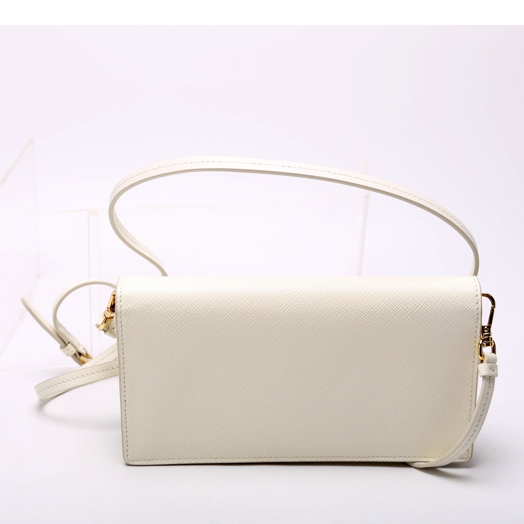 Prada 1NF059 Saffiano Mini-White Bag