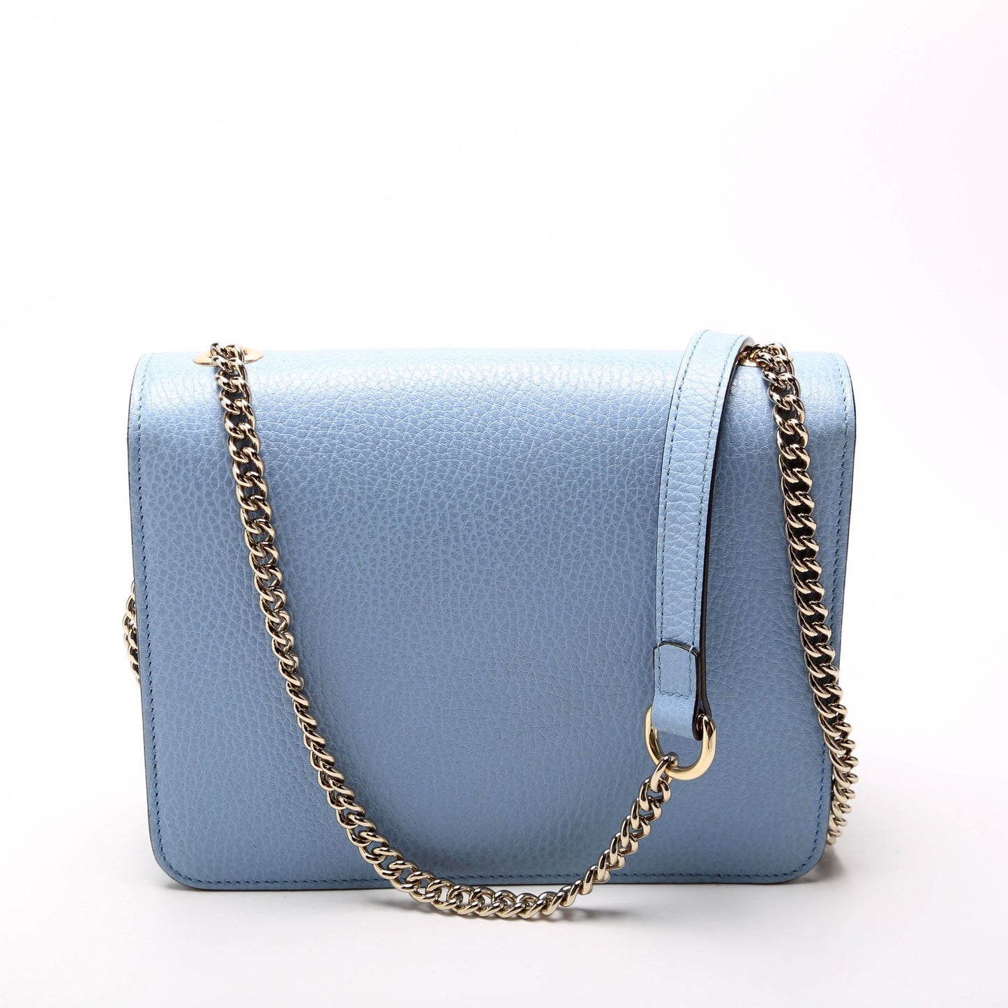 Gucci 510304 Interlocking Small Crossbody Light Blue Bag