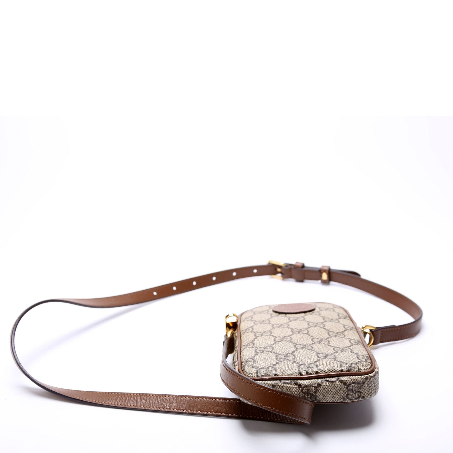 Gucci 700959 GG Supreme Interlocking Phone Pouch Bag