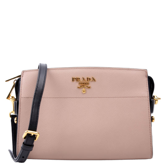 Prada Esplanade Crossbody Tan/Black Bag