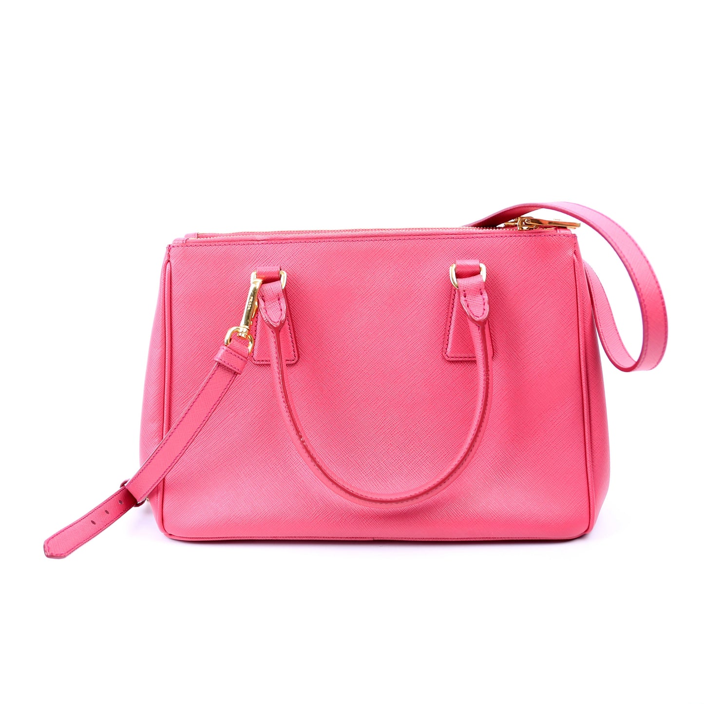 Prada Saffiano Galleria Small Pink Bag - Style 3