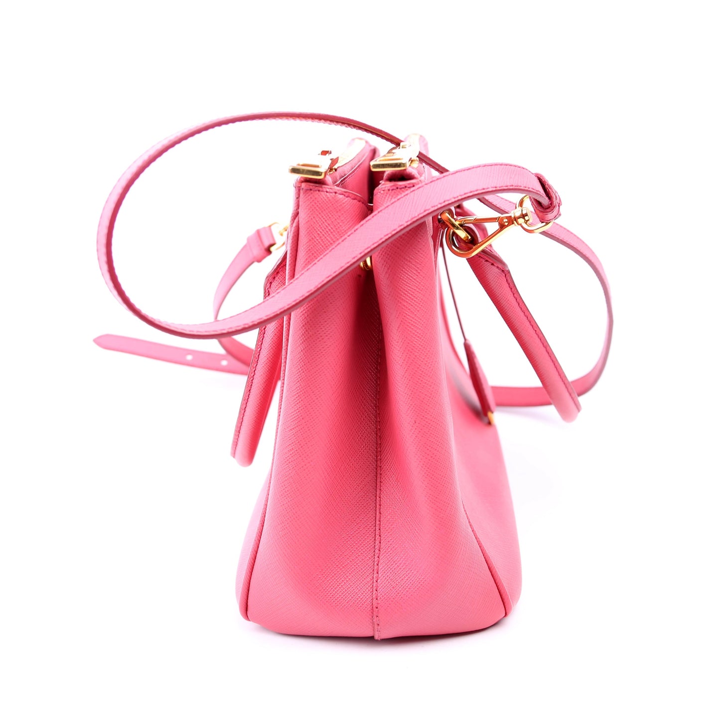 Prada Saffiano Galleria Small Pink Bag - Style 3