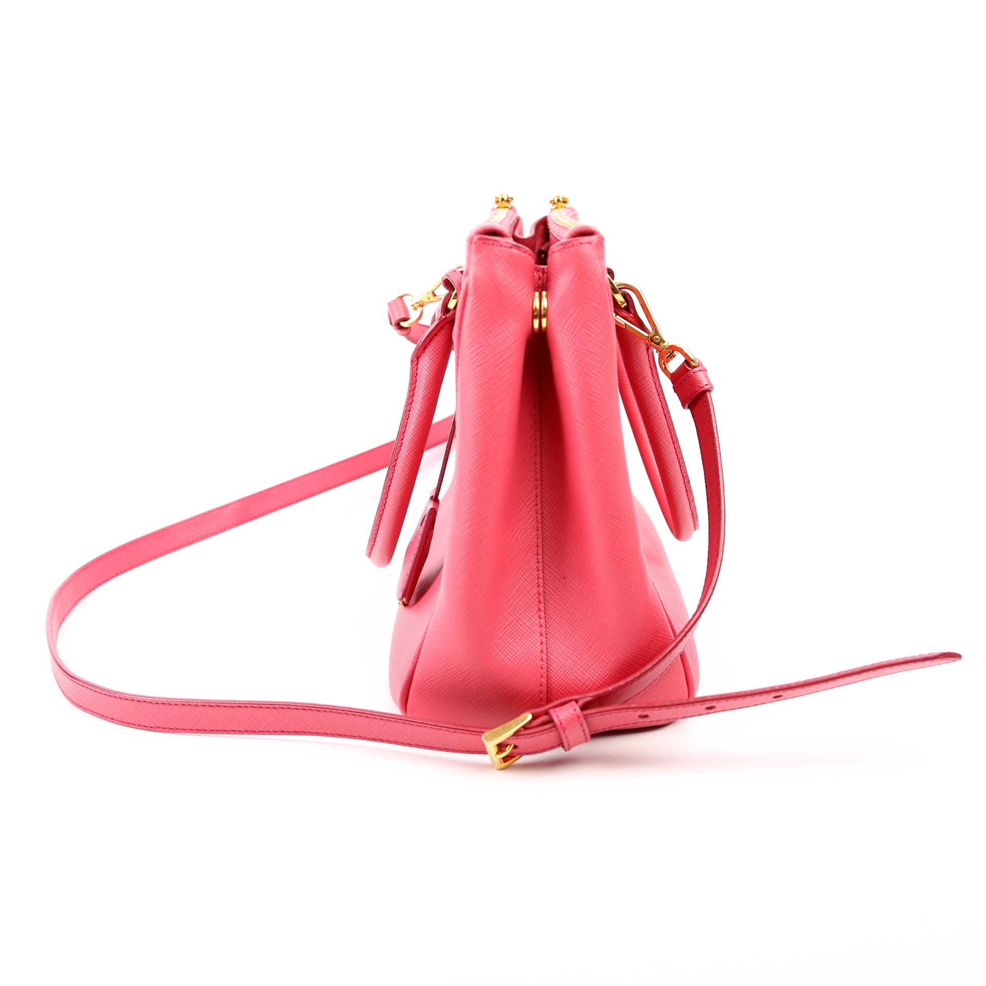 Prada Saffiano Galleria Small Pink Bag - Style 3
