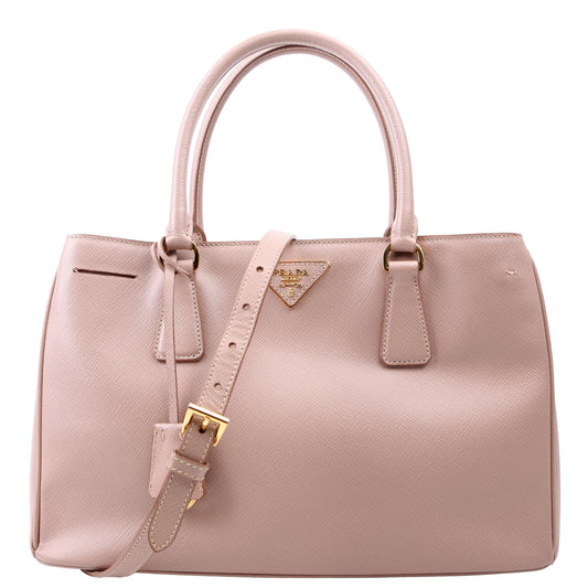 Prada Saffiano Galleria Small Nude Bag
