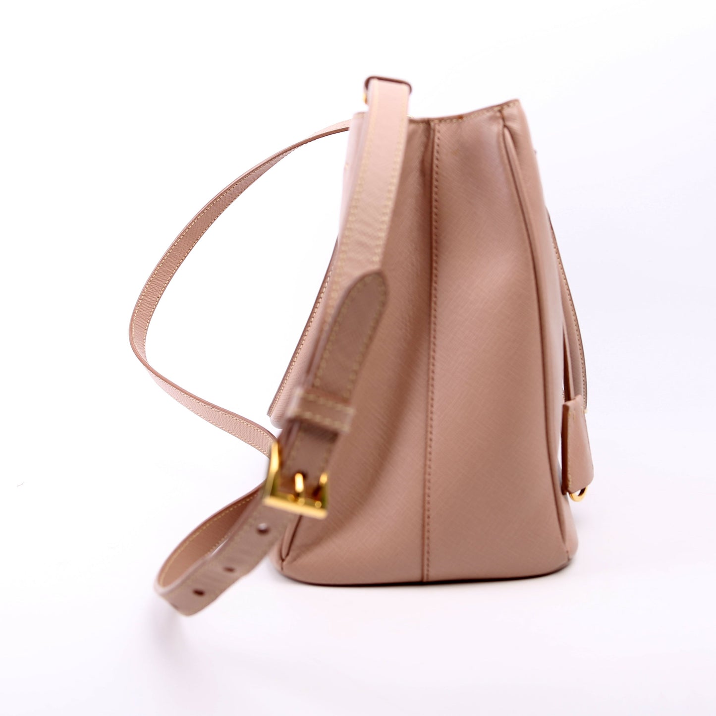 Prada Saffiano Galleria Small Nude Bag